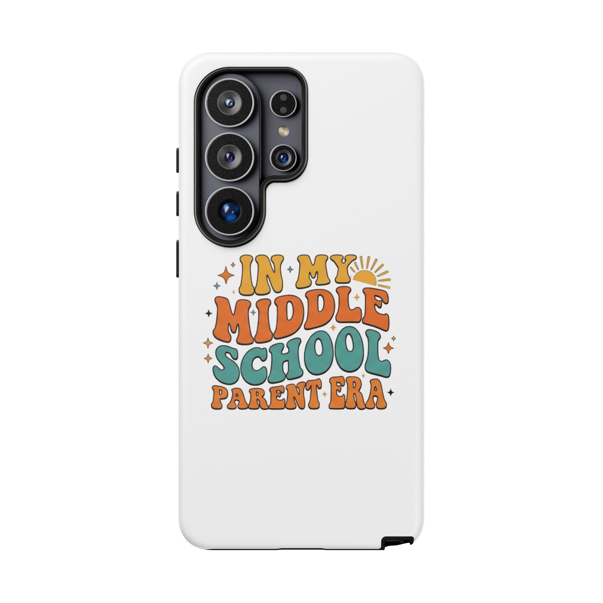 Middle School Parent Phone Case — "In My Middle School Parent Era" Retro Design