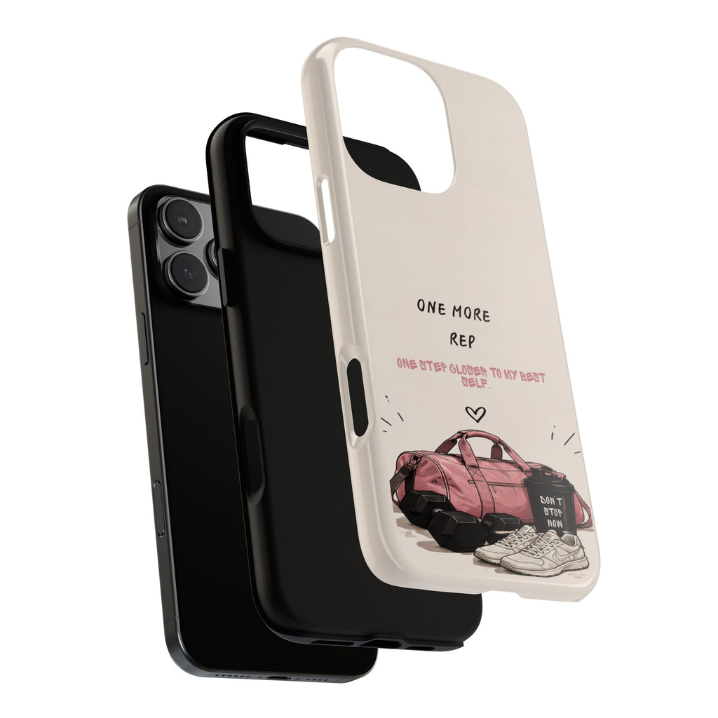Gym Phone Case — "One More Rep" Workout Duffle & Sneakers Protective Case