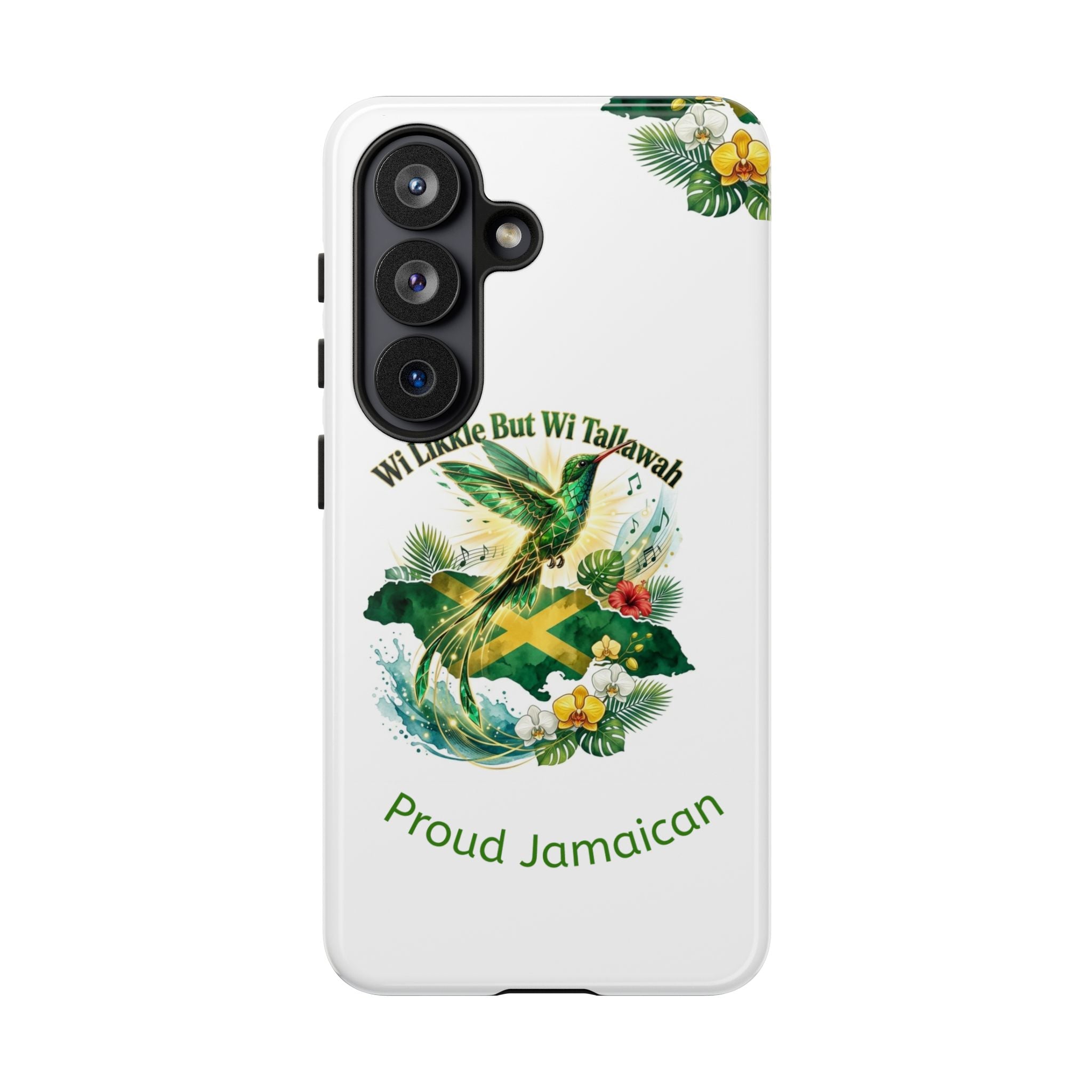 Jamaica Hummingbird Phone Case — “Wi Likkle But Wi Tallawah” Tropical Protective Cover