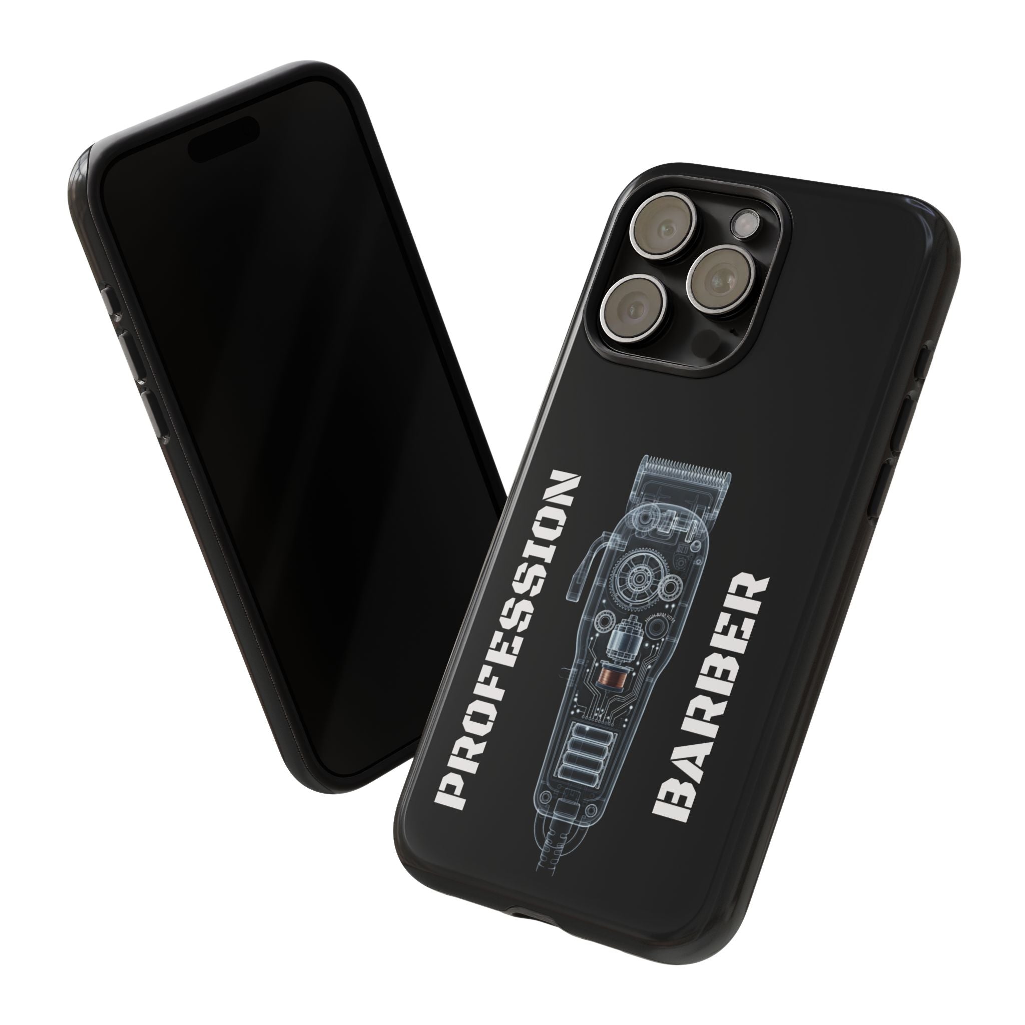 Barber Clip Cord X‑Ray Tough Phone Case – Professional Barber Gift