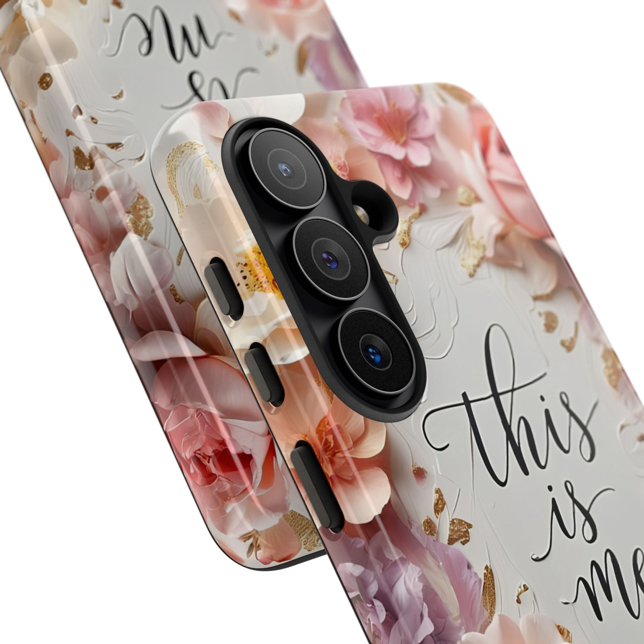 Floral "This Is Me" Tough Phone Case — Protective Floral iPhone Cover for Self-Expression, Gift for Her