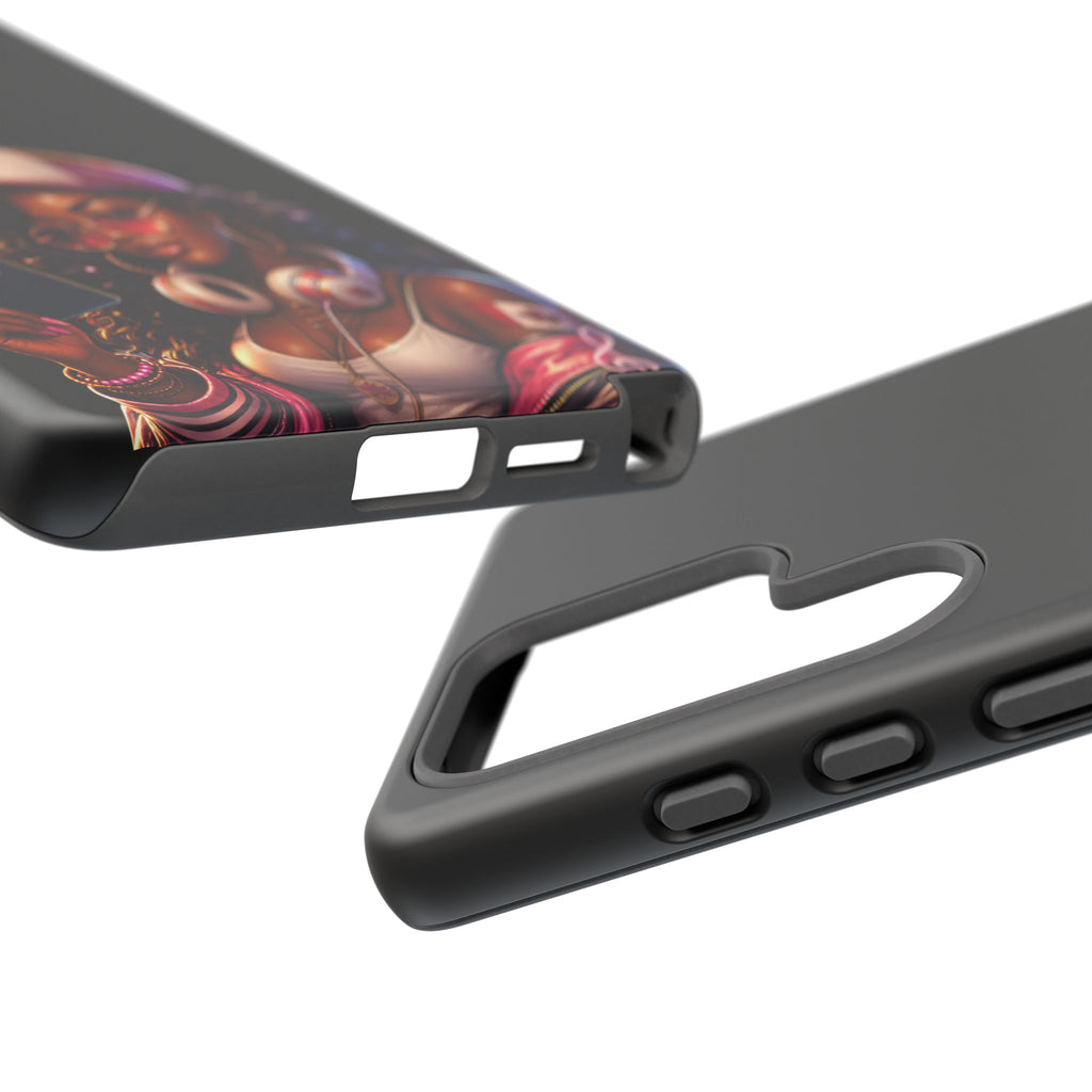 Canadian Vibes Phone Case — Afrobeat Girl with Headphones & Passport Design