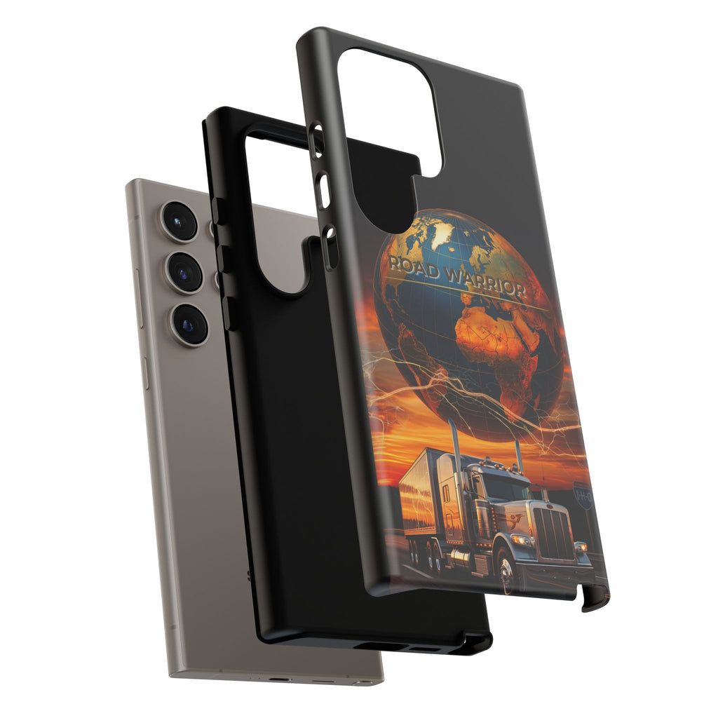 Truck Driver Phone Case — 'Global Road Warrior' Semi Truck Globe Tough Phone Cover
