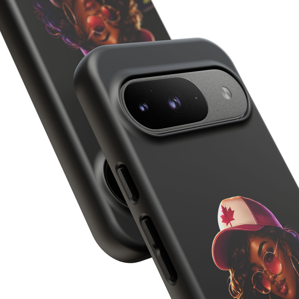Phone Case — Stylish Urban Woman Design with Maple Cap