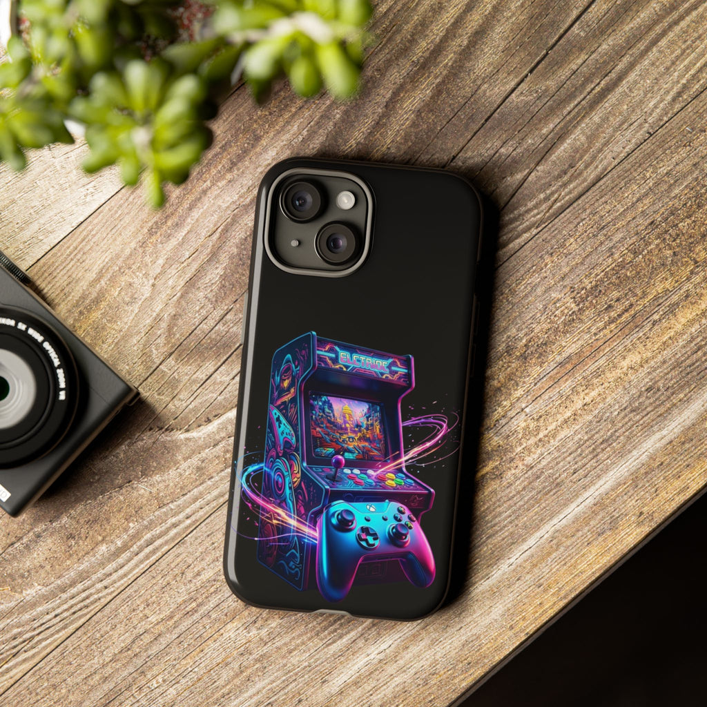 Retro Arcade Phone Case — Neon Gaming Controller Design