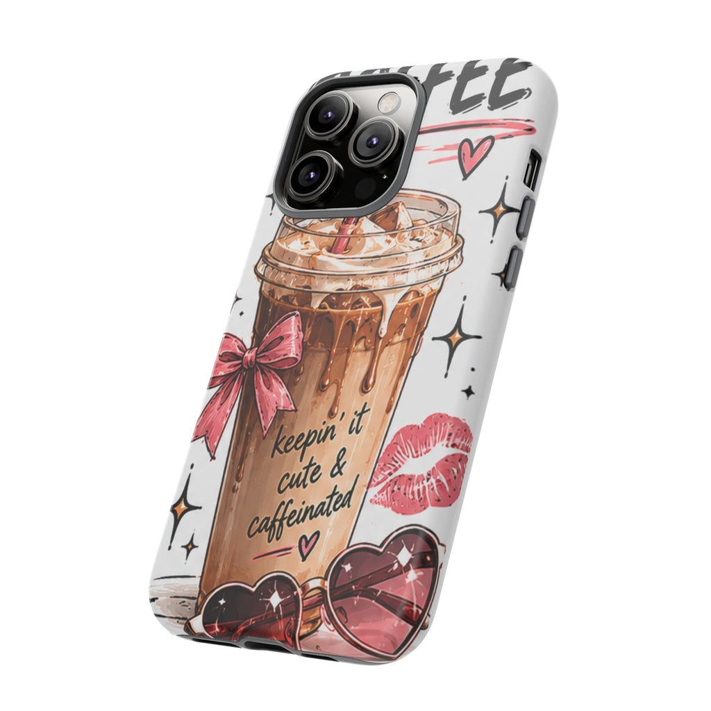 Phone Case — "Keepin' It Cute & Caffeinated" Iced Coffee Design