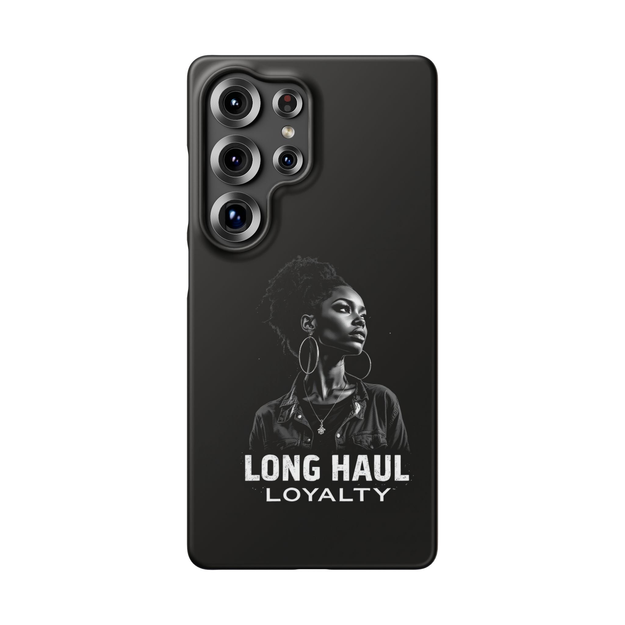 Phone Case — "Long Haul Loyalty" Black Portrait Snap Case