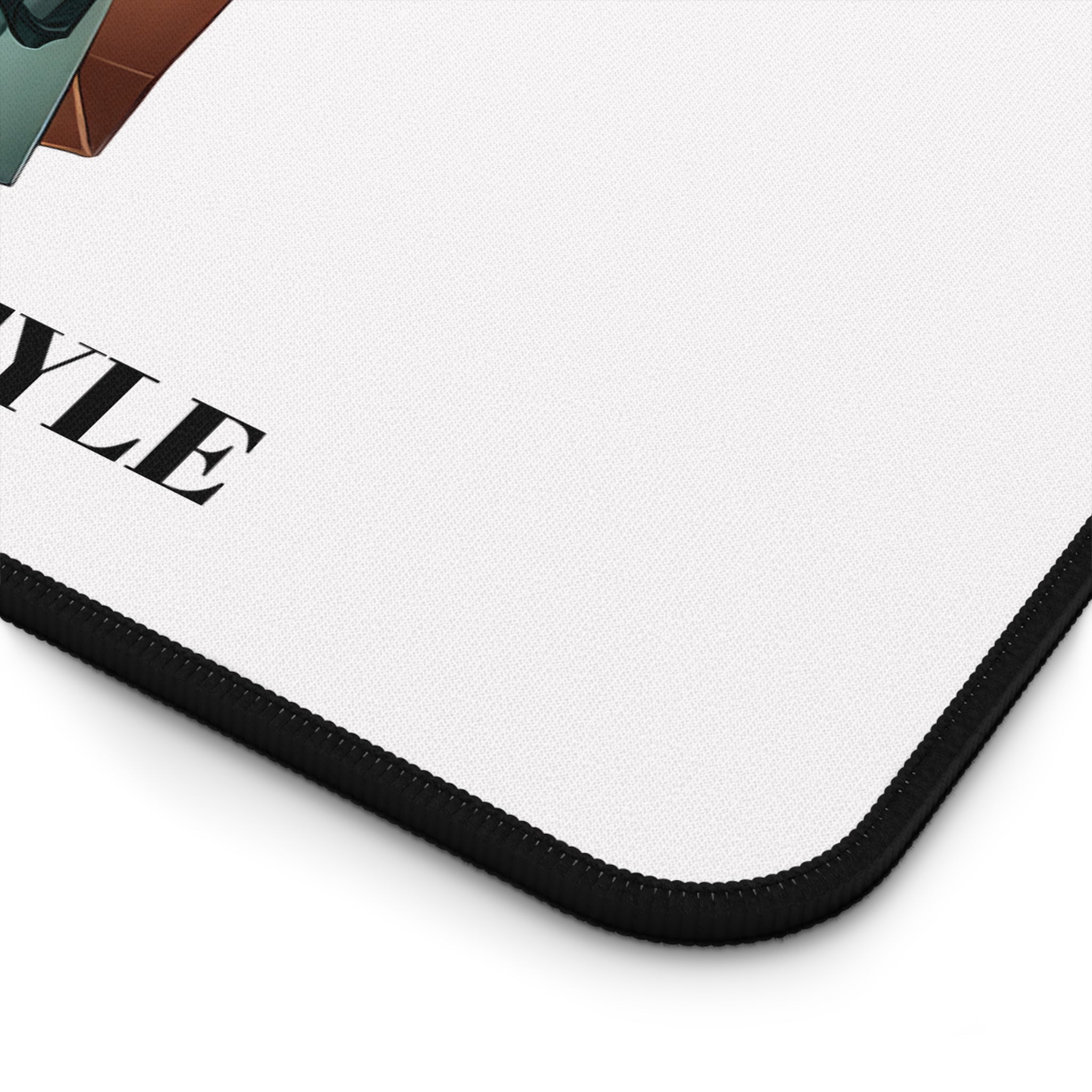 Chic Shopper Desk Mat — Fashionista Woman with Shopping Bags Mouse Pad