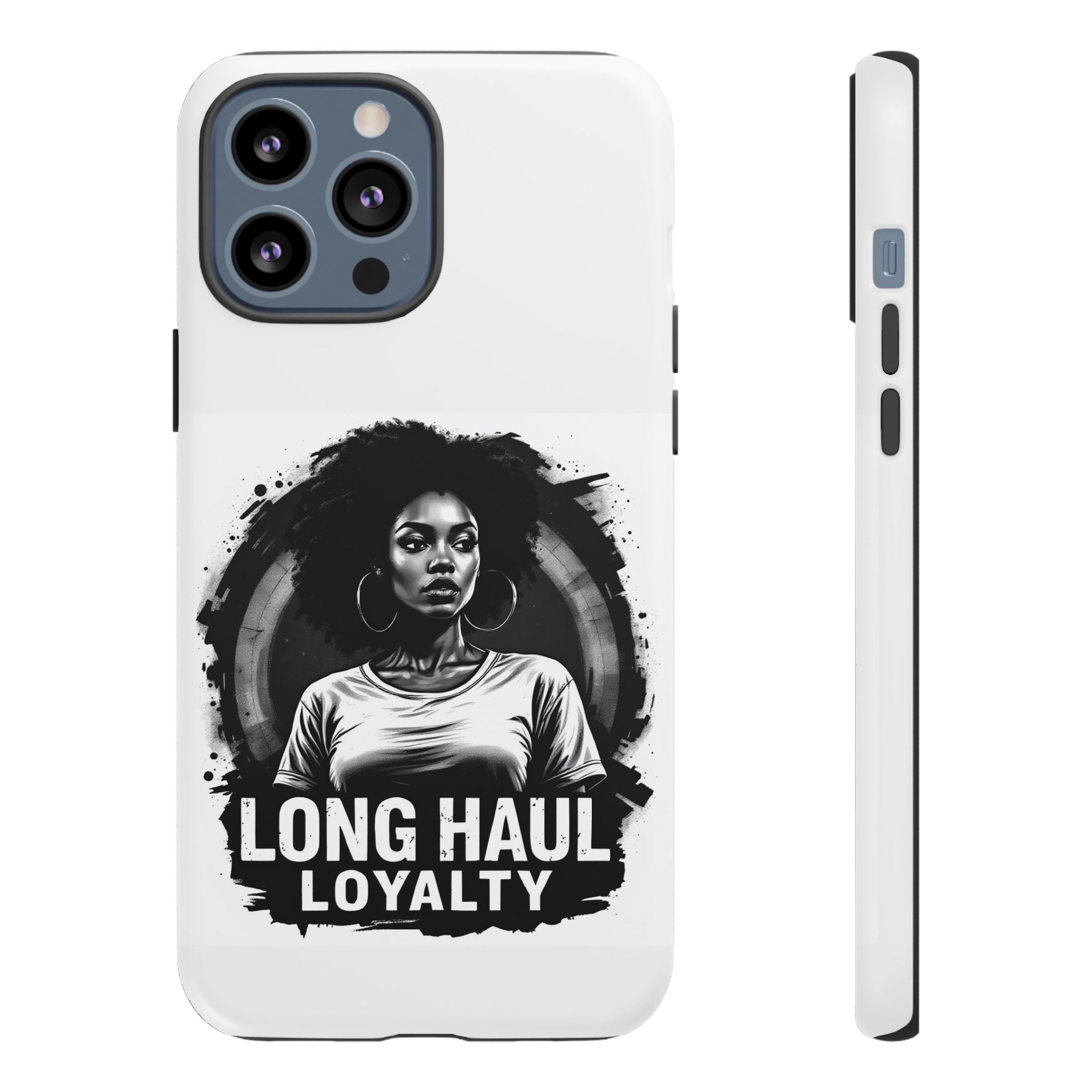 Phone Case — "Long Haul Loyalty" Black & White Portrait Protective Case