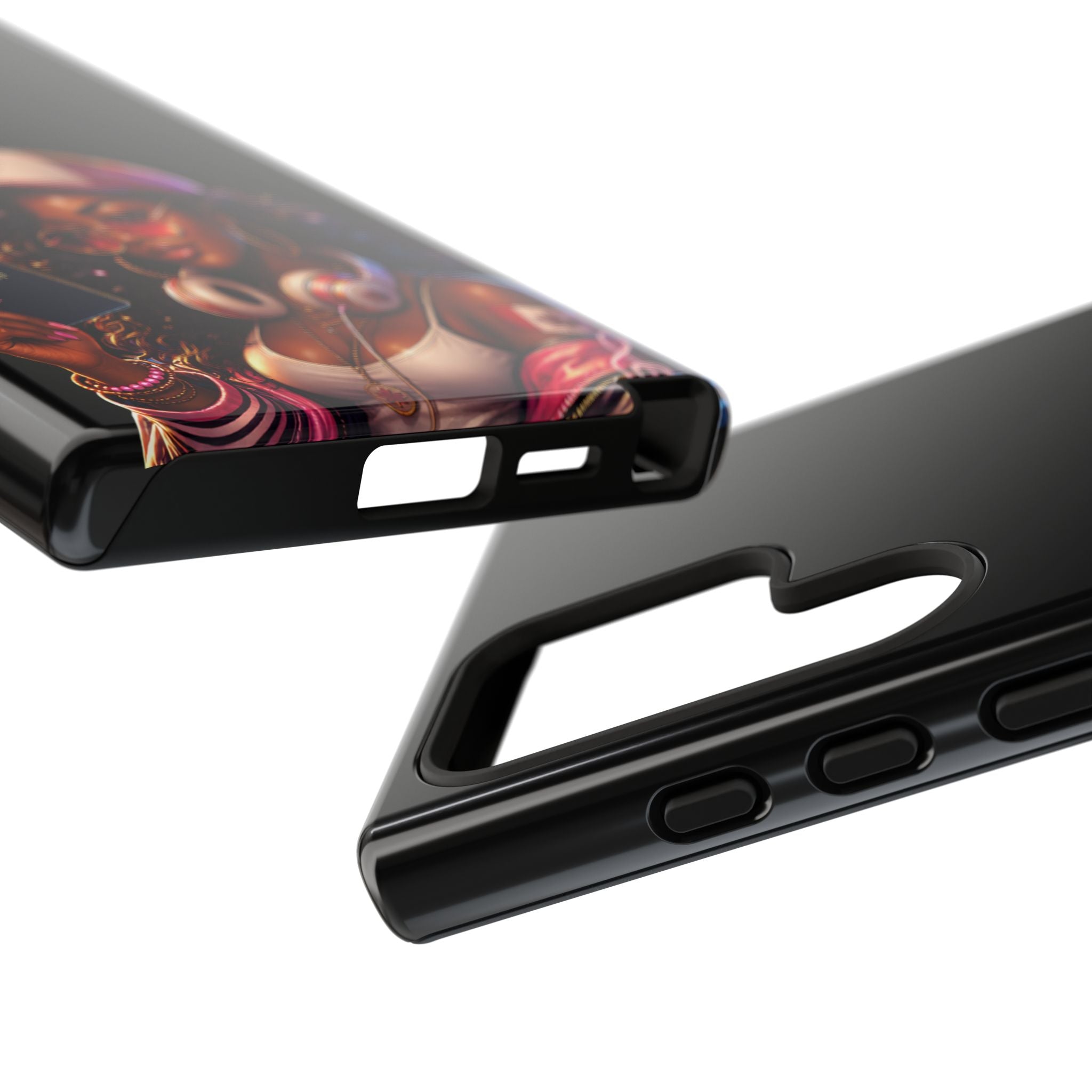 Canadian Vibes Phone Case — Afrobeat Girl with Headphones & Passport Design