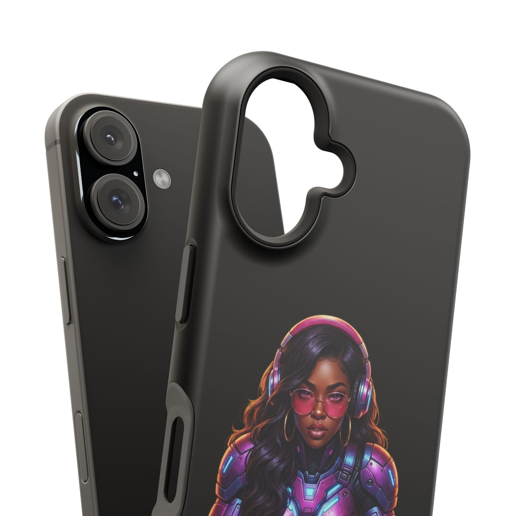 Gamer Girl Cyber Armor Phone Case — Impact‑Resistant Protective Cover