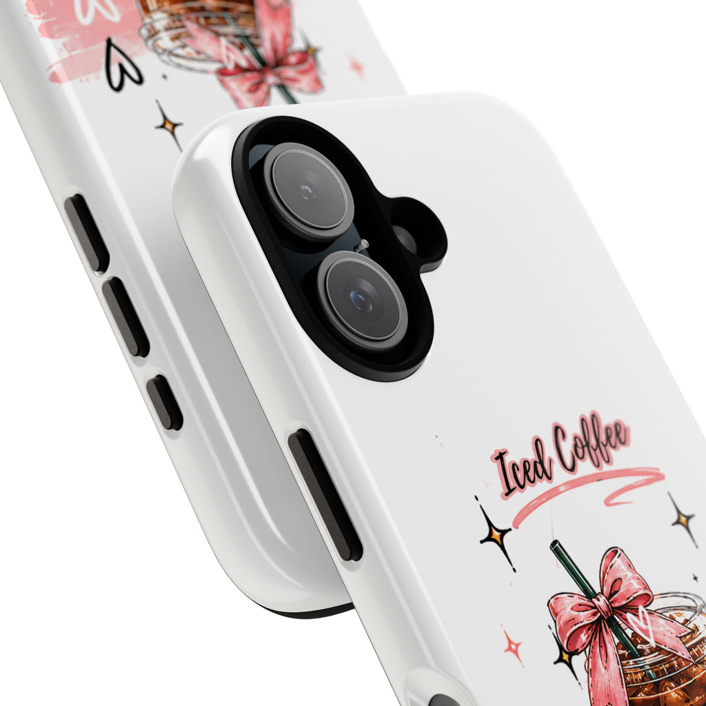 Iced Coffee Phone Case – Cute Pink Boba Design ("Iced coffee is my person")
