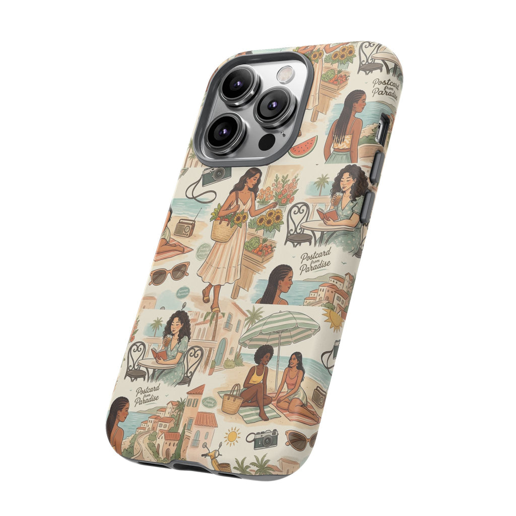 Tropical Vacation Phone Case — Vintage Beach Women Pattern
