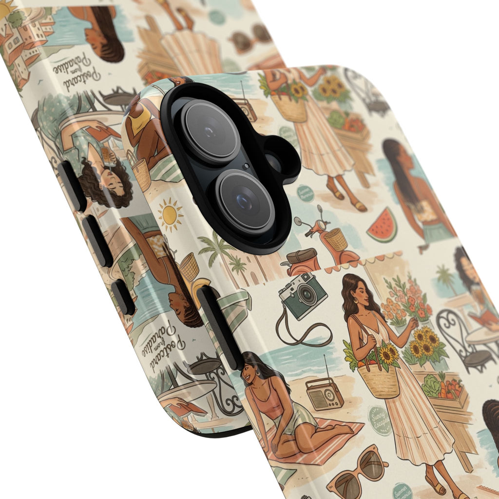 Tropical Vacation Phone Case — Vintage Beach Women Pattern