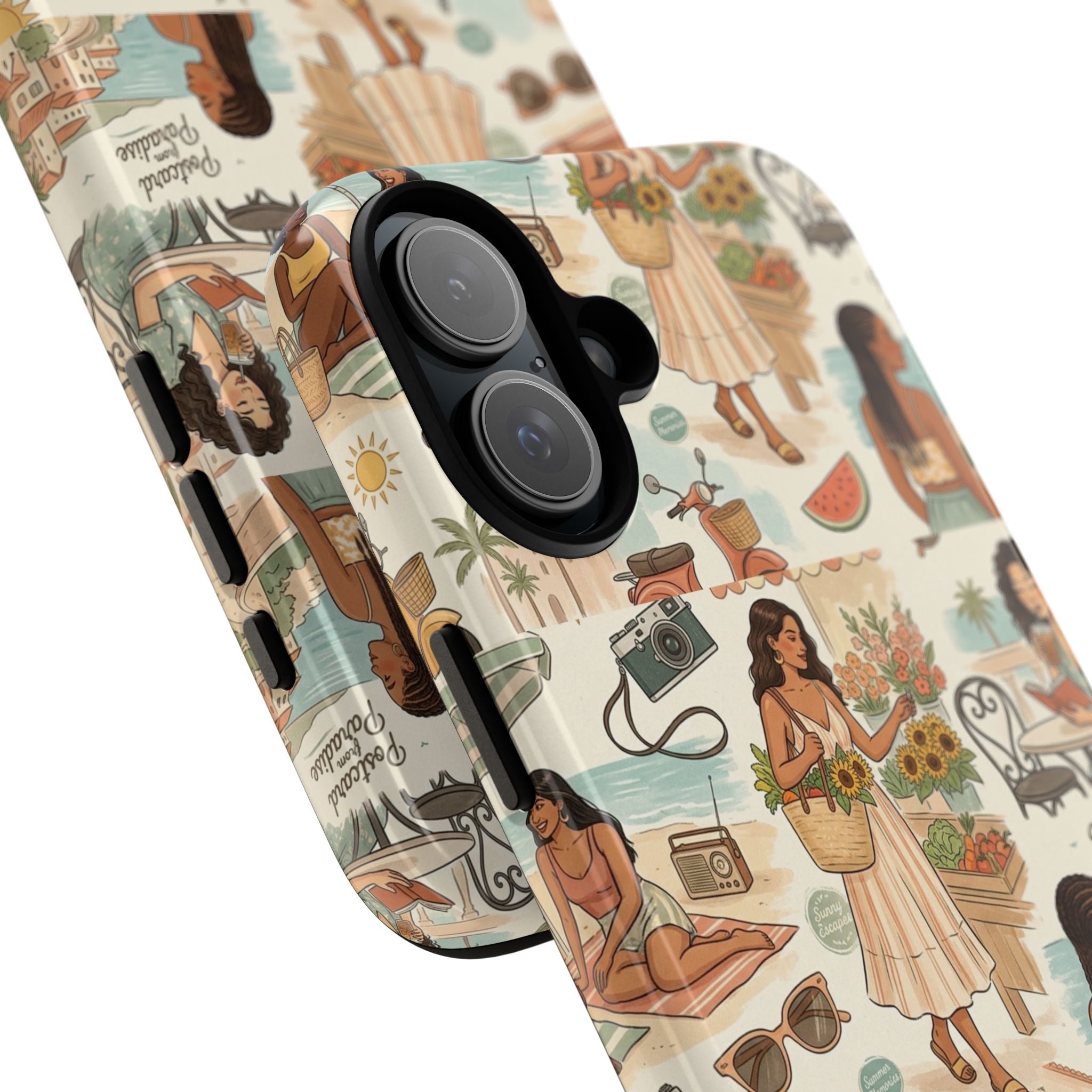 Tropical Vacation Phone Case — Vintage Beach Women Pattern