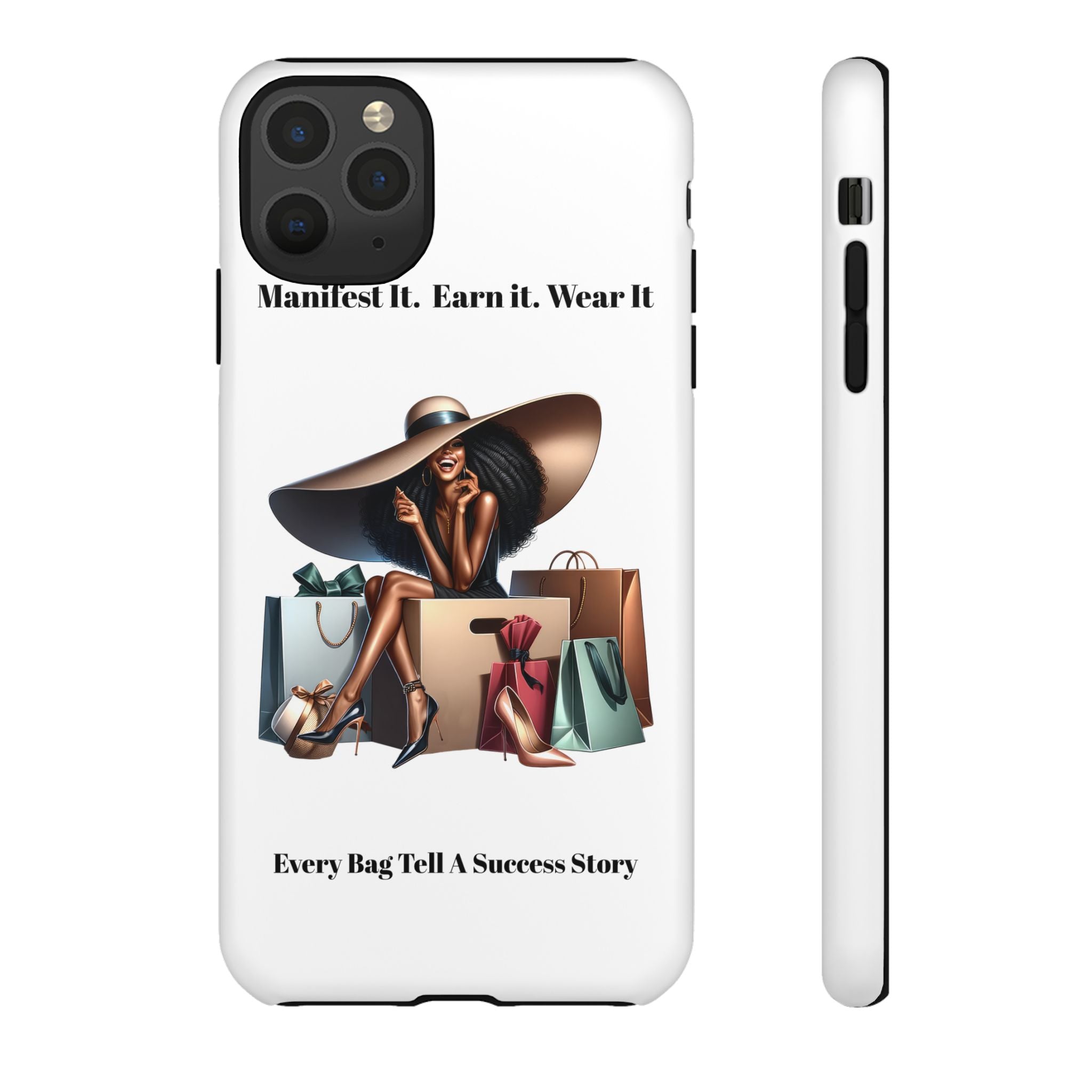 Phone Case - "Manifest It. Earn It. Wear It." Chic Shopper Design