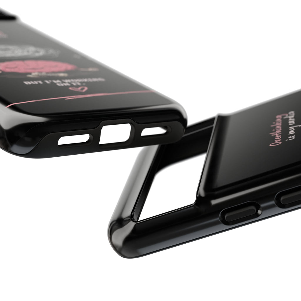 Phone Case — "Overthinking Is My Cardio" Cute Meditating Brain Protective Case