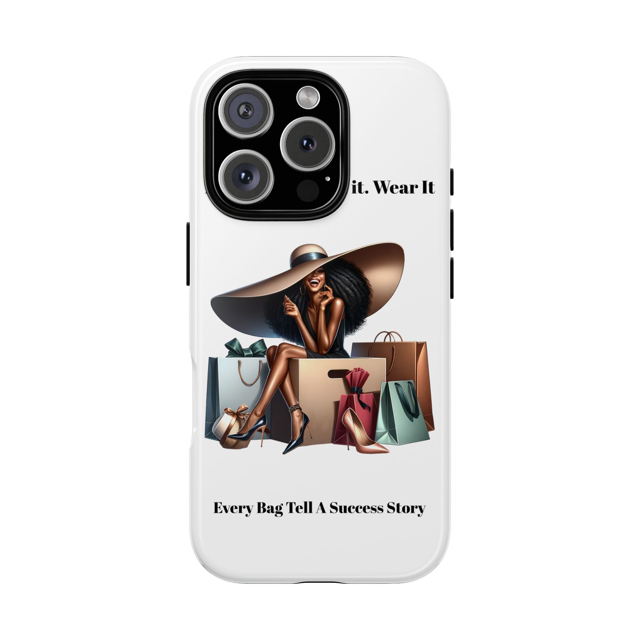 Phone Case - "Manifest It. Earn It. Wear It." Chic Shopper Design