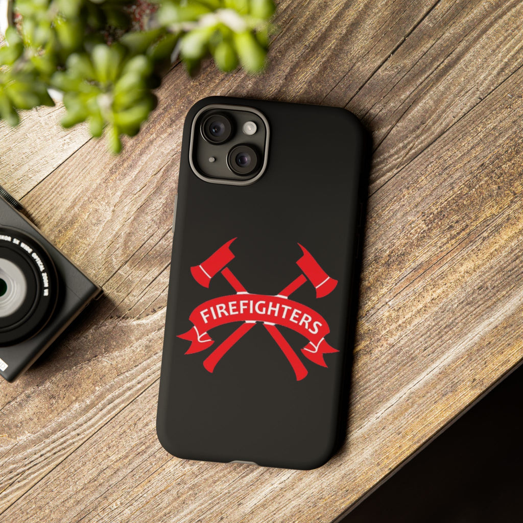 Firefighters Tough Phone Case — Red Crossed Axes Design