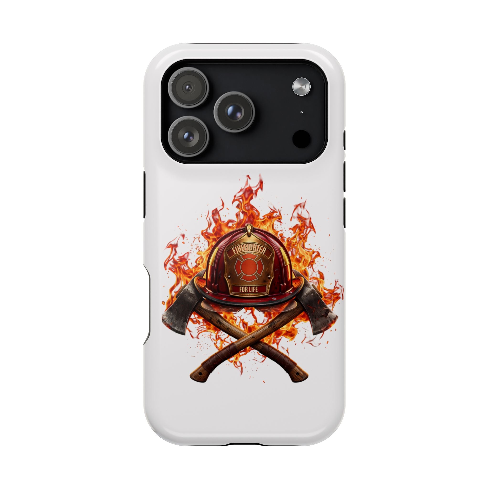 Firefighter Helmet Flames Phone Case — Station 117 Magnetic Impact-Resistant Case