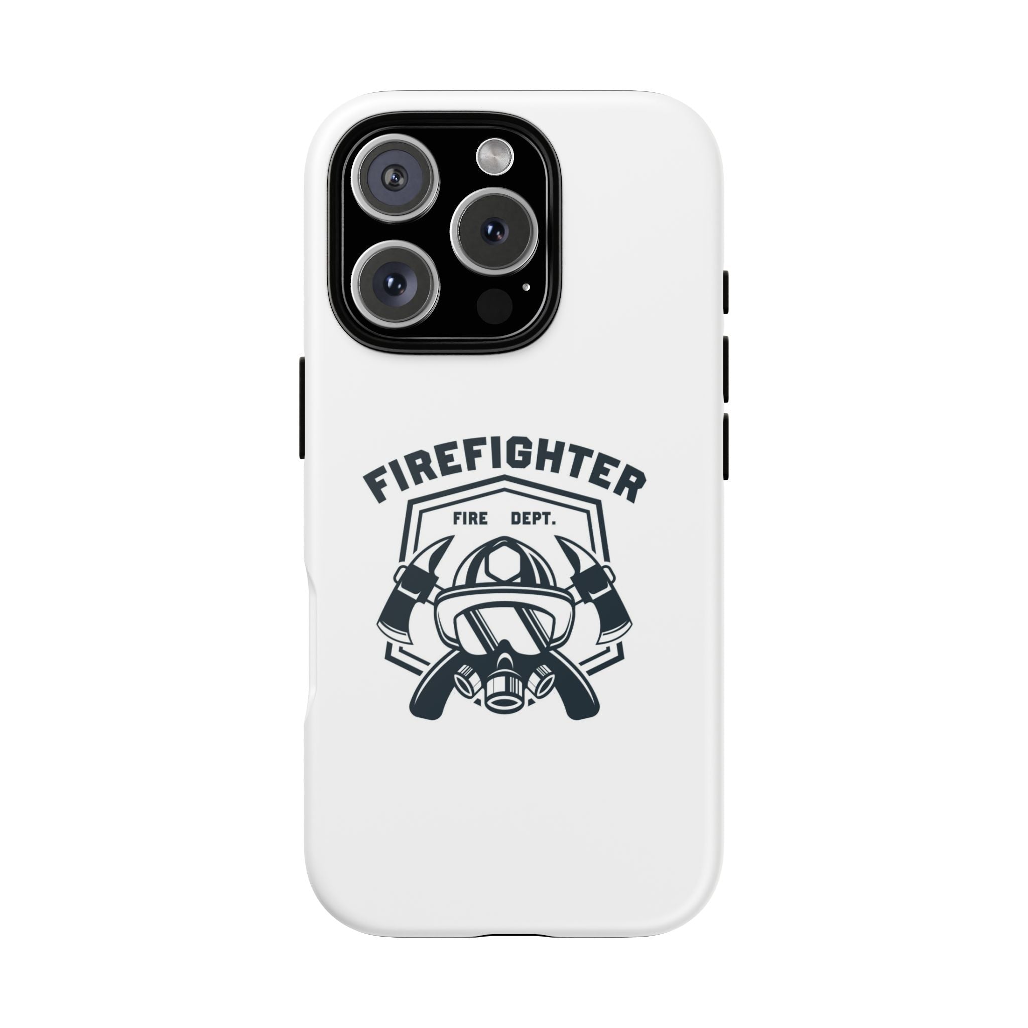 Firefighter Tough Phone Case — Fire Dept Helmet & Axes Protective Cover