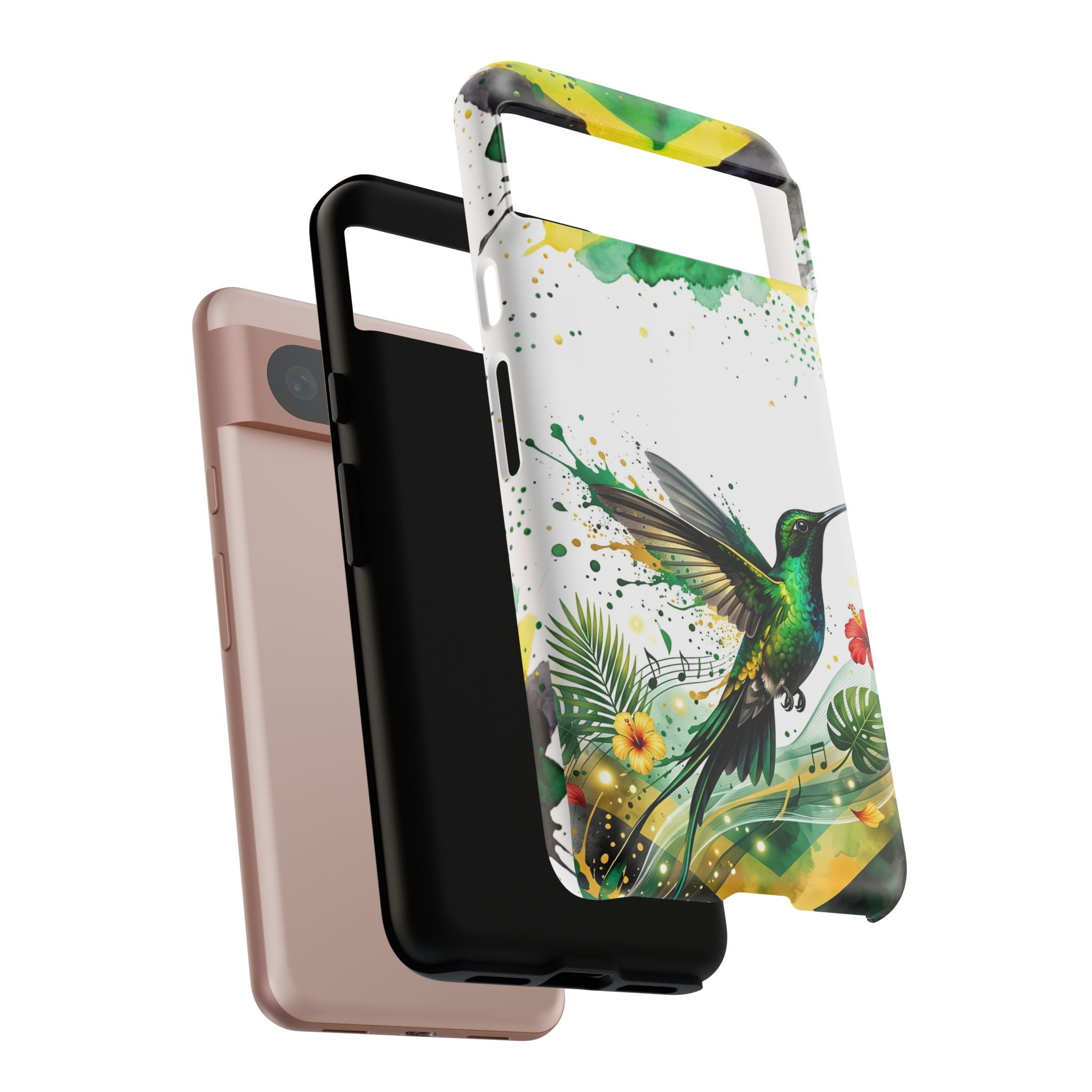 Hummingbird Jamaica Tough Phone Case – Tropical Floral Protective Cover