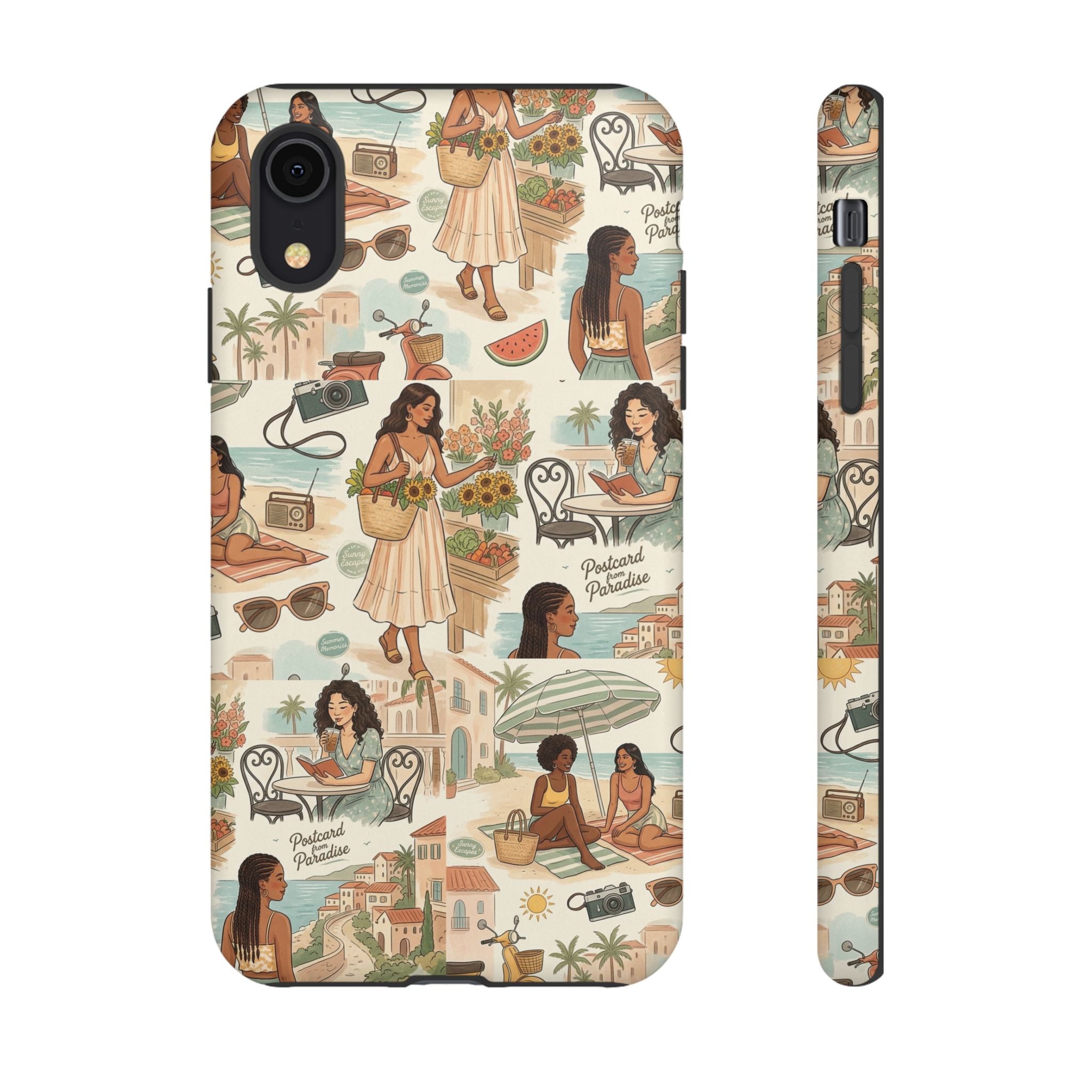 Tropical Vacation Phone Case — Vintage Beach Women Pattern