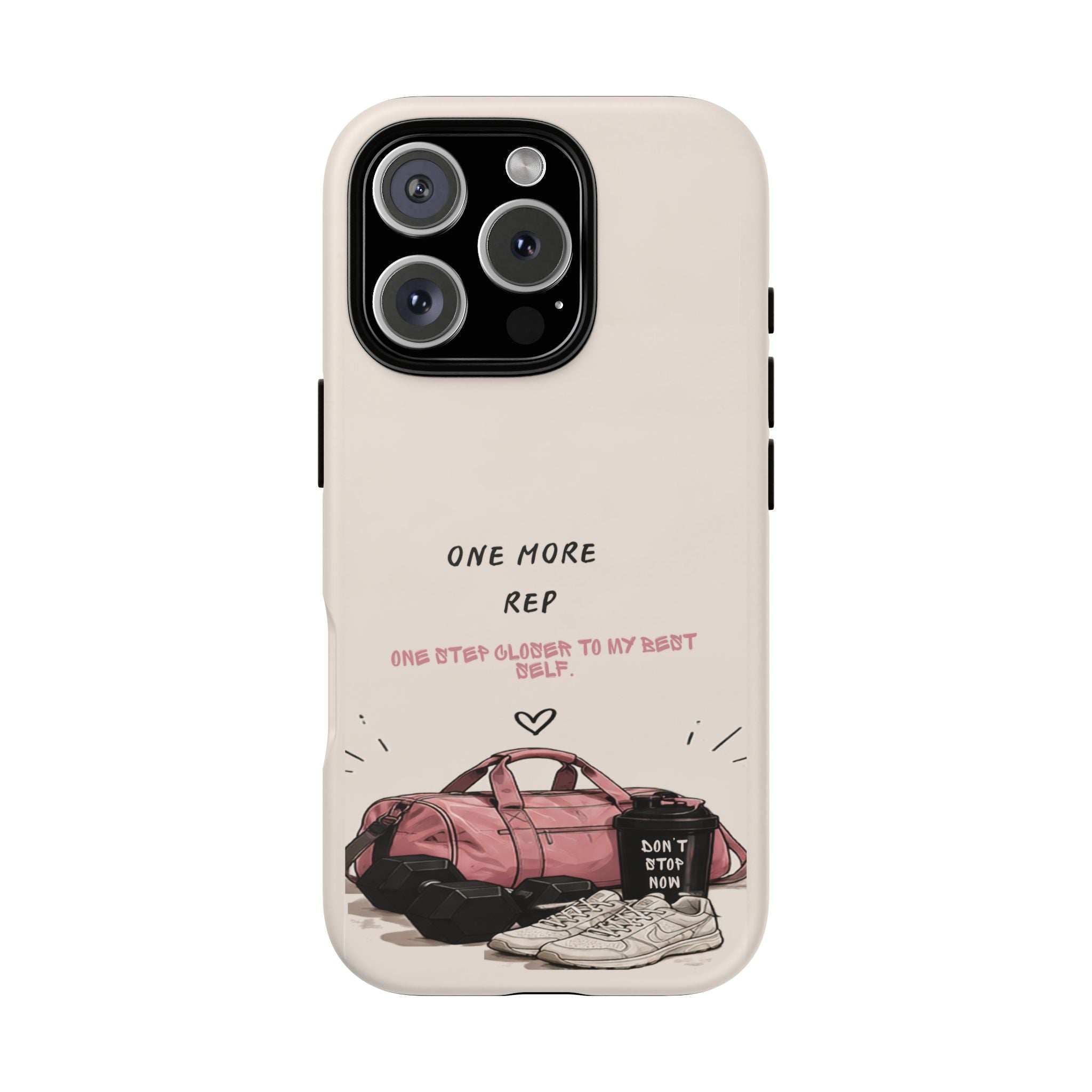 Gym Phone Case — "One More Rep" Workout Duffle & Sneakers Protective Case