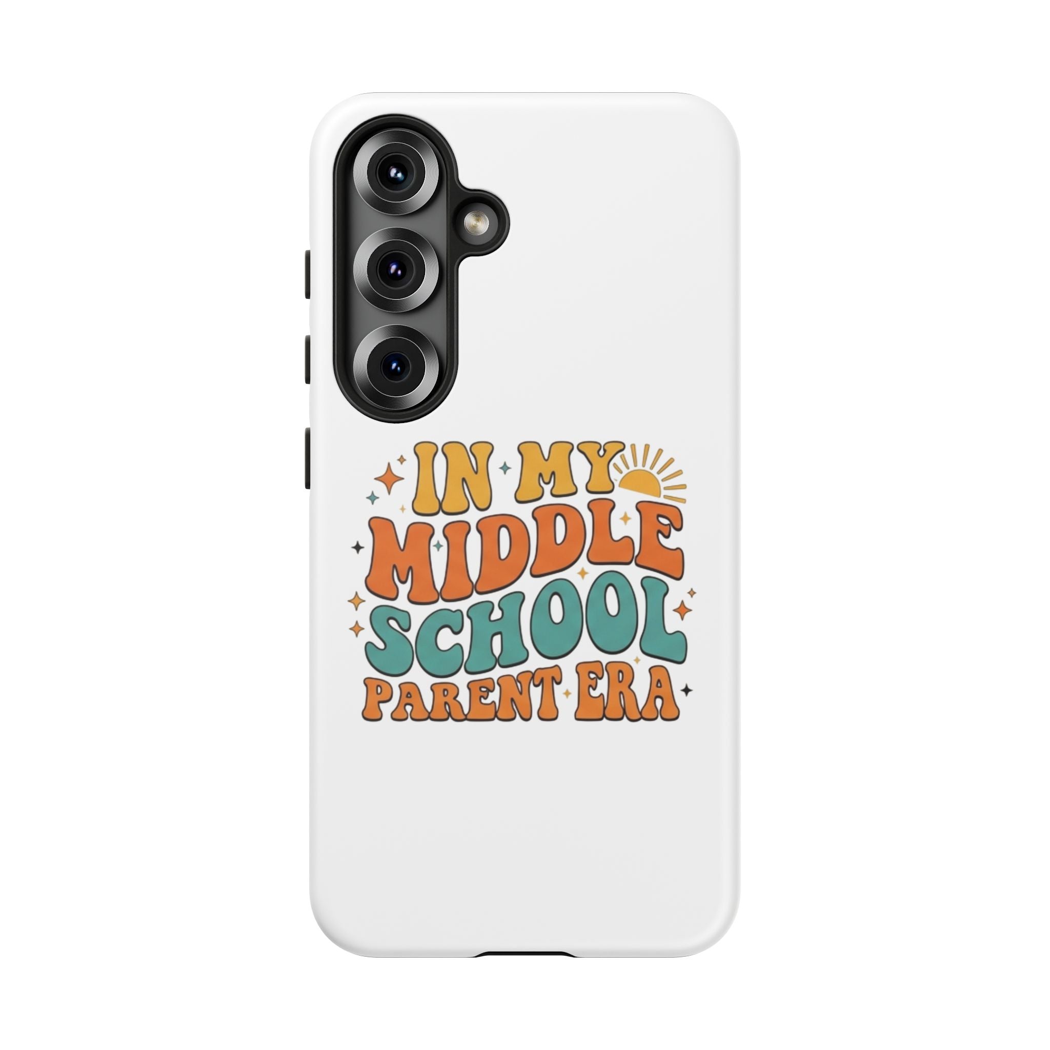 Middle School Parent Phone Case — "In My Middle School Parent Era" Retro Design