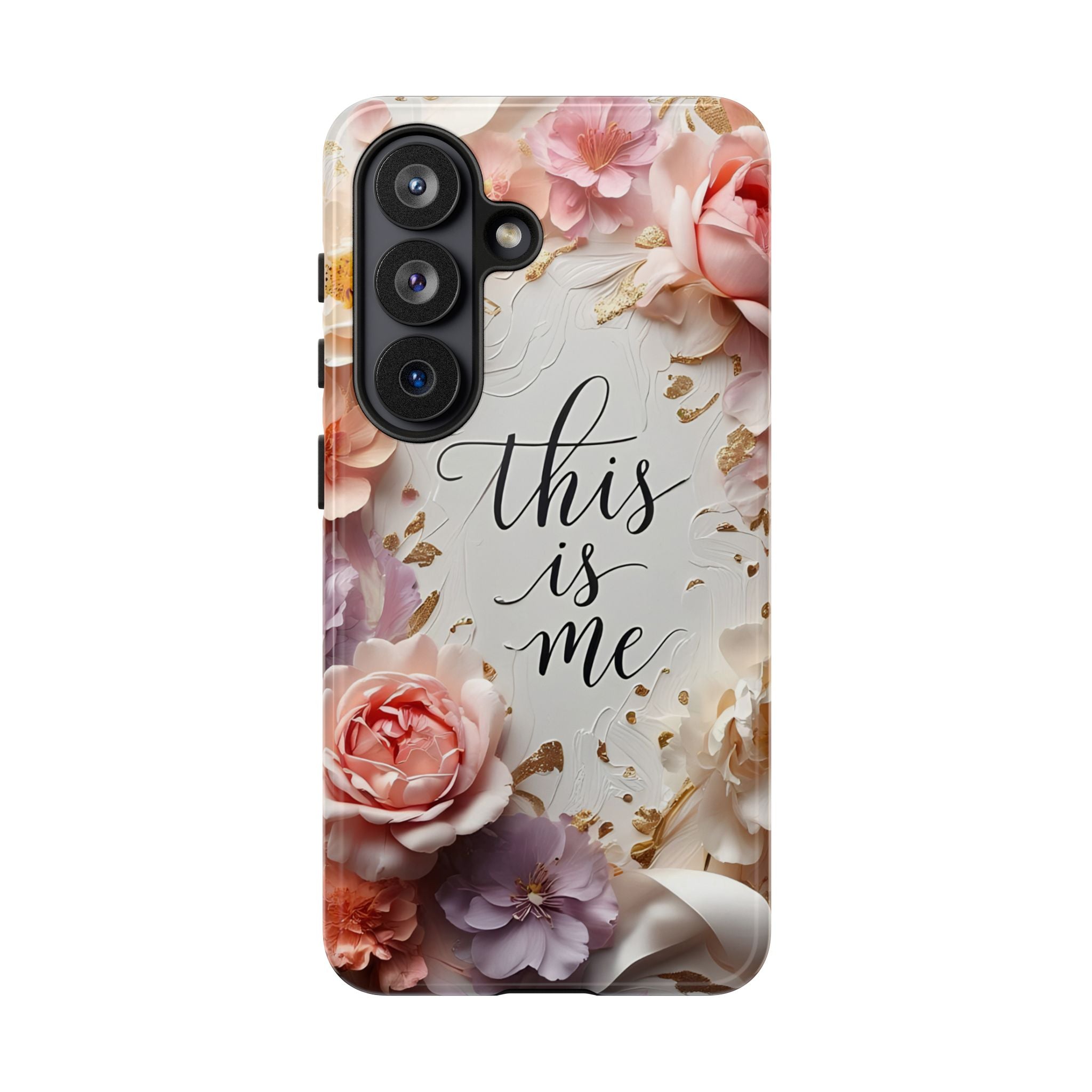 Floral "This Is Me" Tough Phone Case — Protective Floral iPhone Cover for Self-Expression, Gift for Her