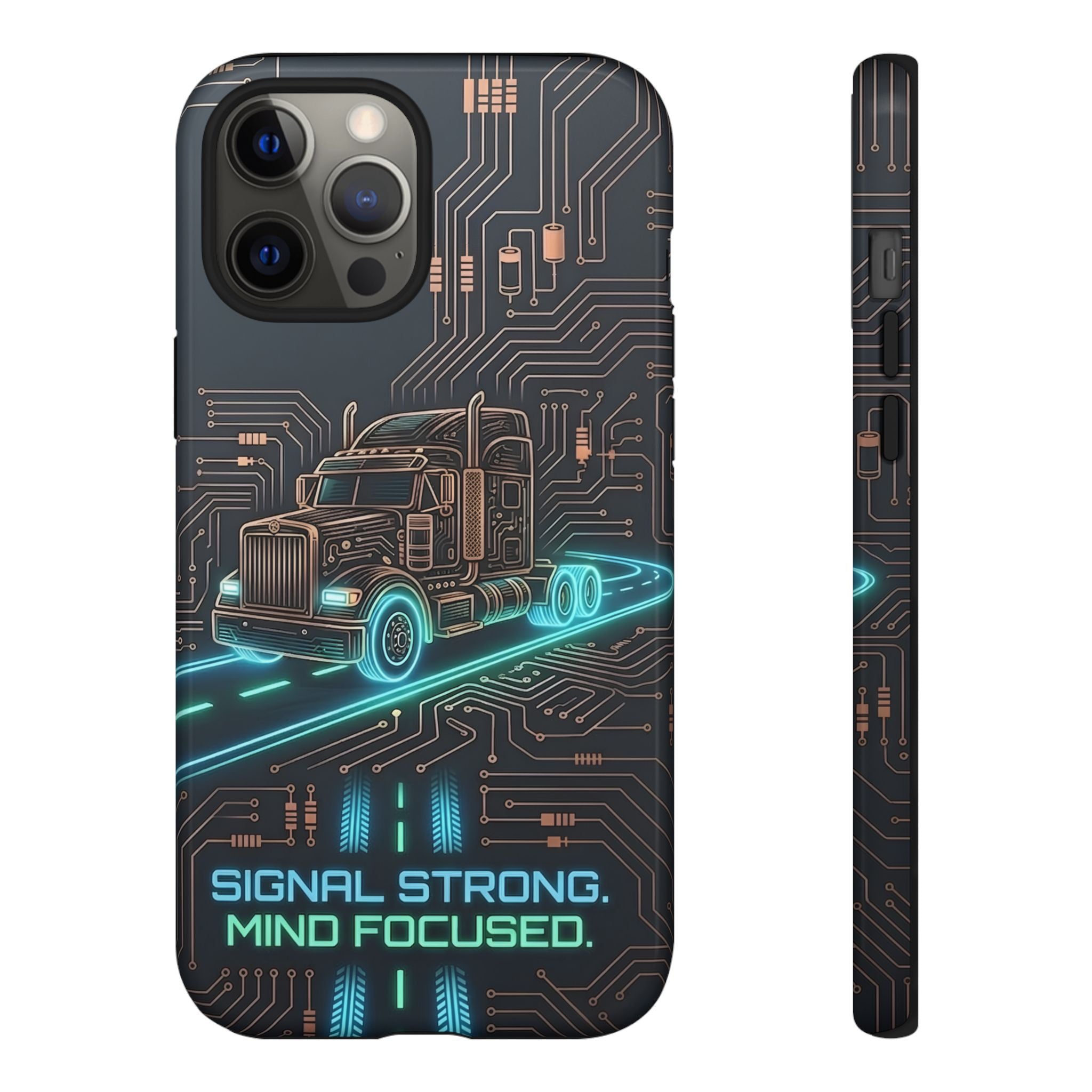Truck Driver Gamer Phone Case — “Real Life. No Pause Button.”