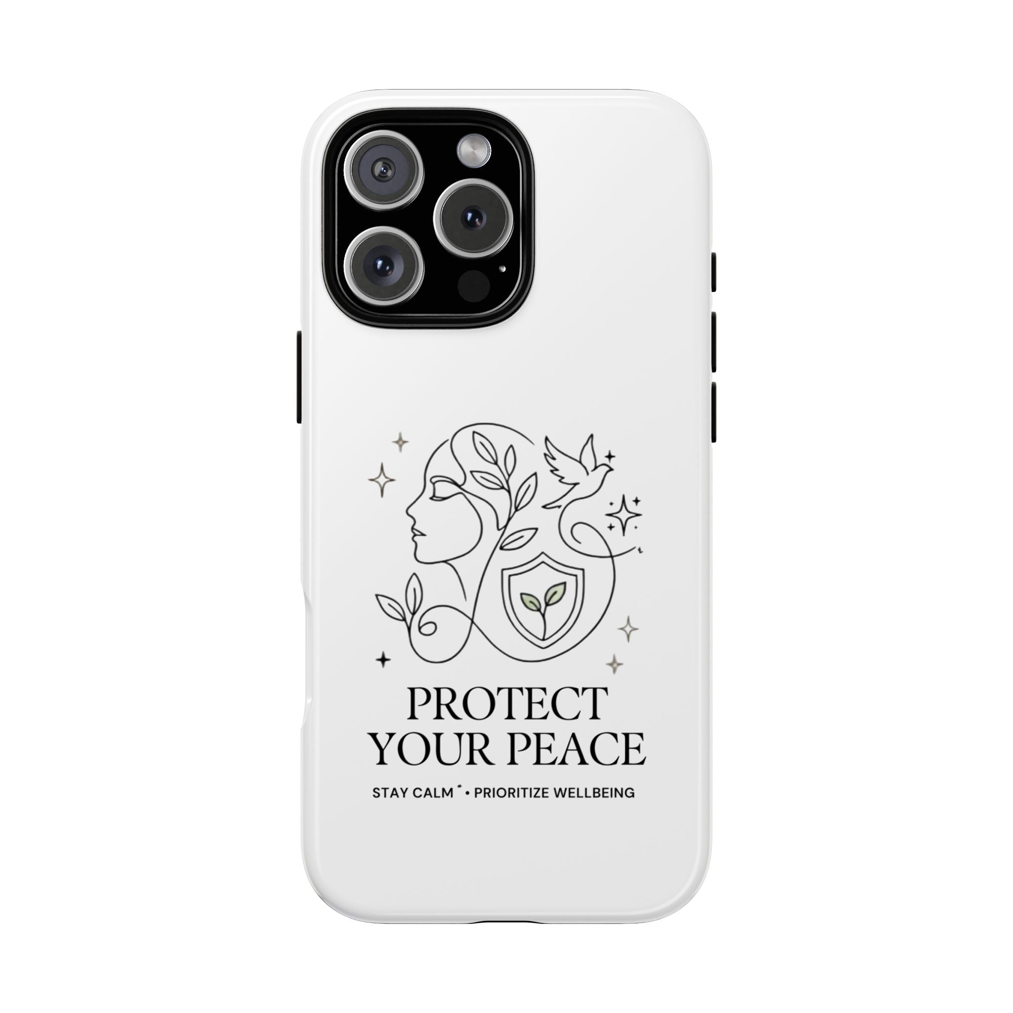 Protect Your Peace Phone Case – Minimalist Wellness iPhone Cover