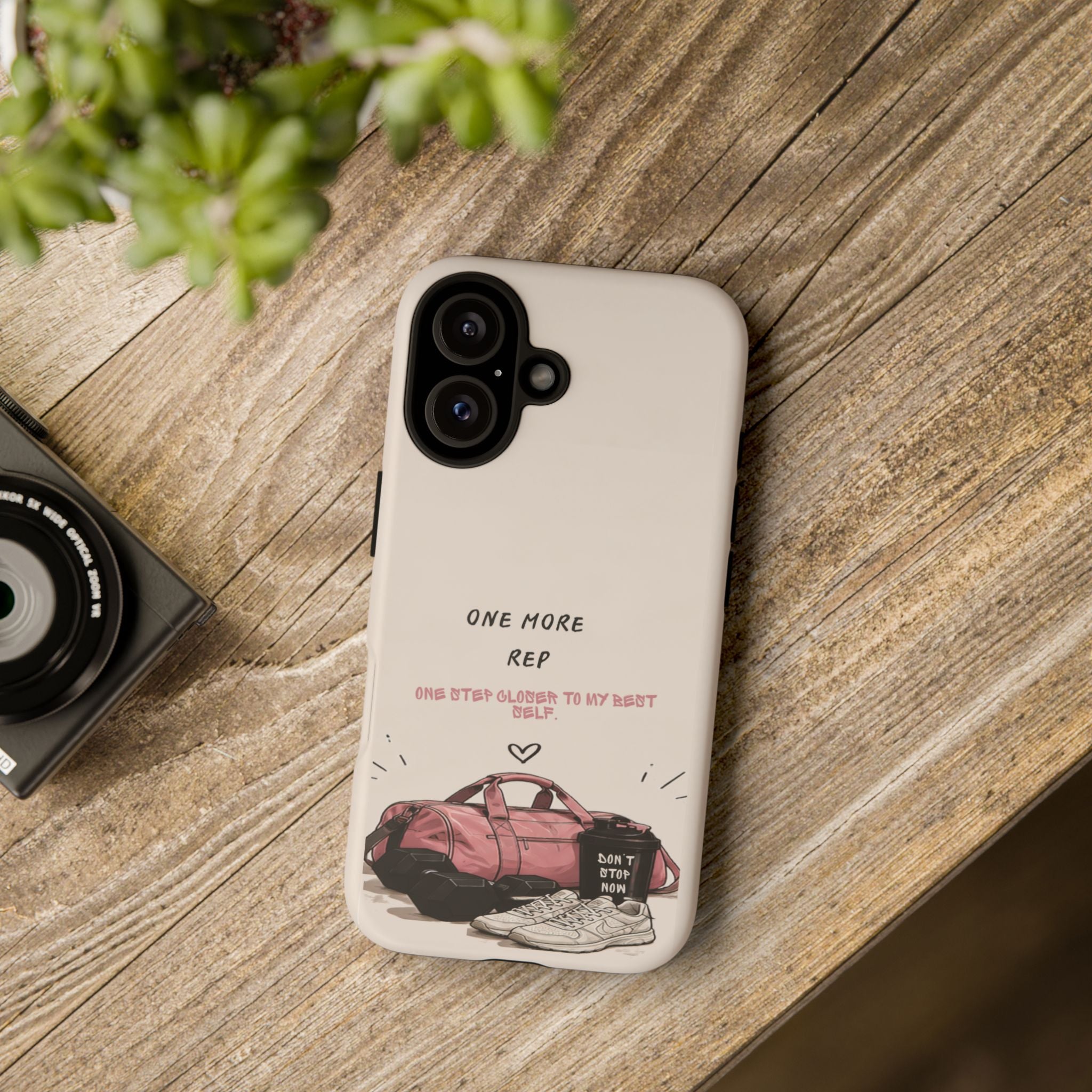 Gym Phone Case — "One More Rep" Workout Duffle & Sneakers Protective Case