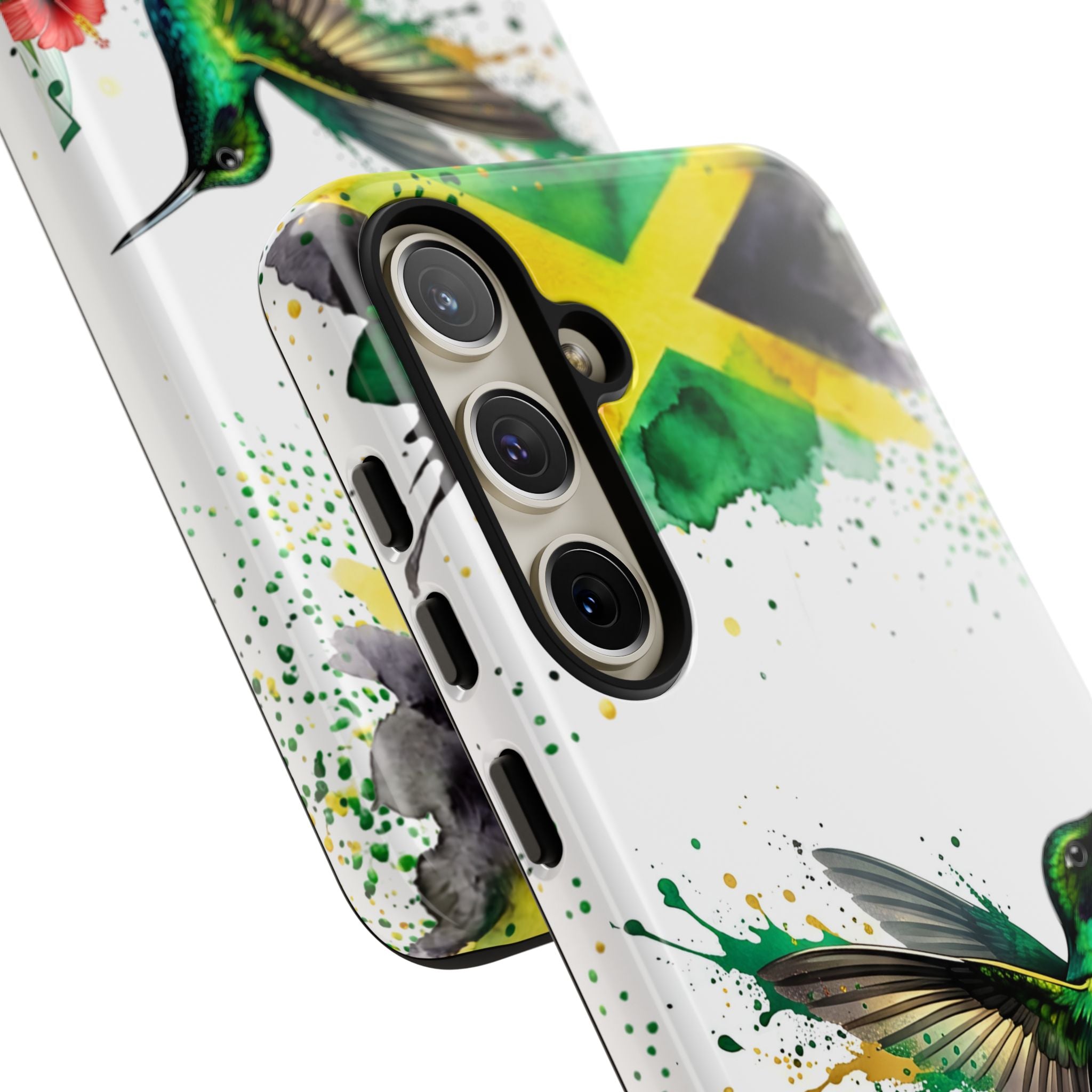 Hummingbird Jamaica Tough Phone Case – Tropical Floral Protective Cover