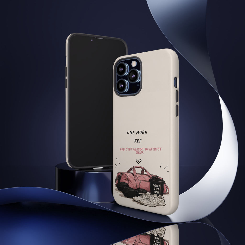 Gym Phone Case — "One More Rep" Workout Duffle & Sneakers Protective Case