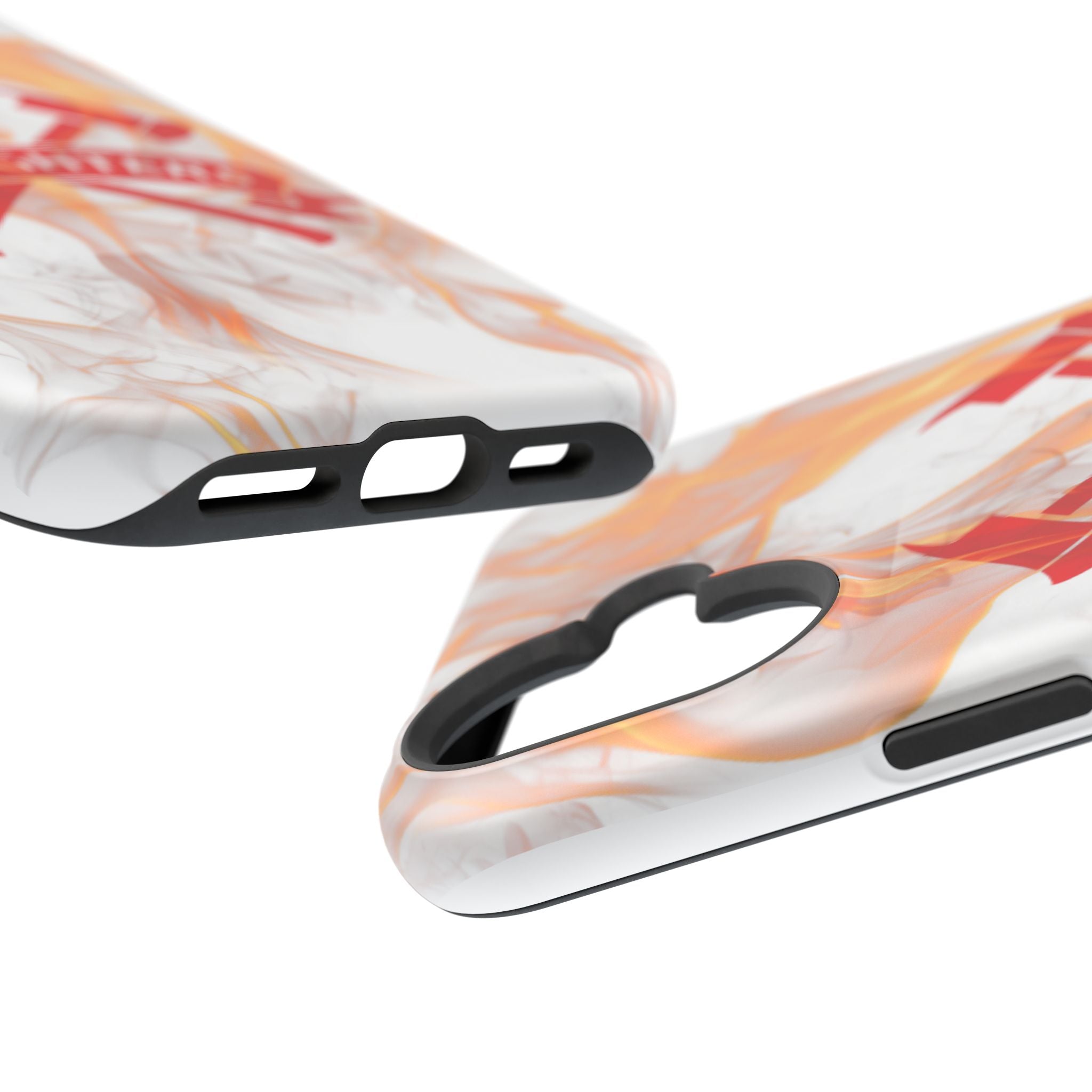Firefighters Magnetic Impact-Resistant Phone Case — Flame Design with Maltese Cross