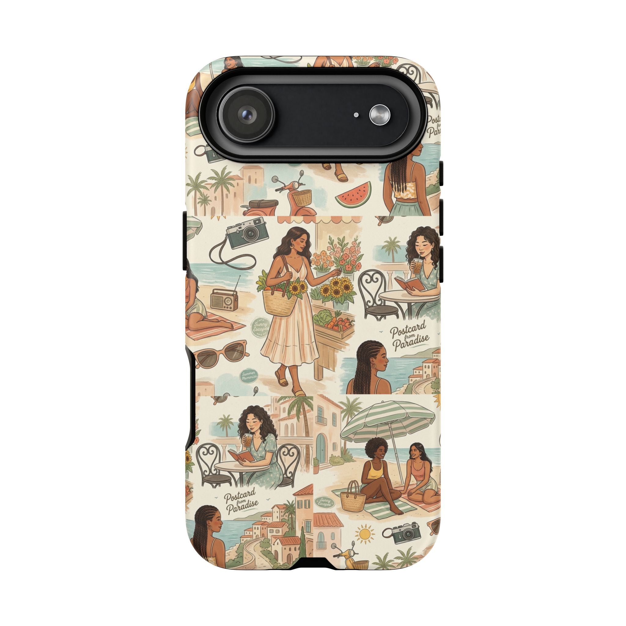 Tropical Vacation Phone Case — Vintage Beach Women Pattern