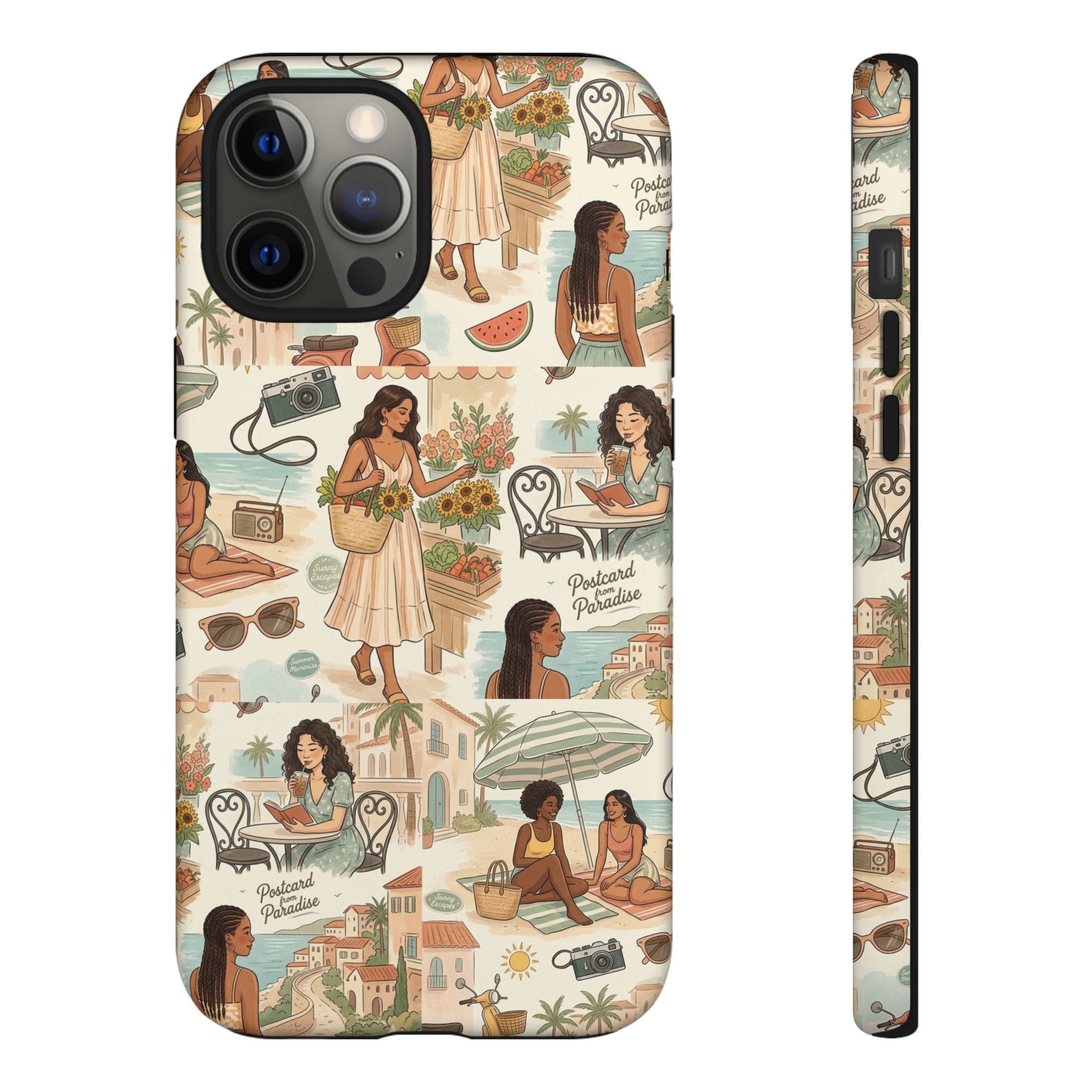 Tropical Vacation Phone Case — Vintage Beach Women Pattern