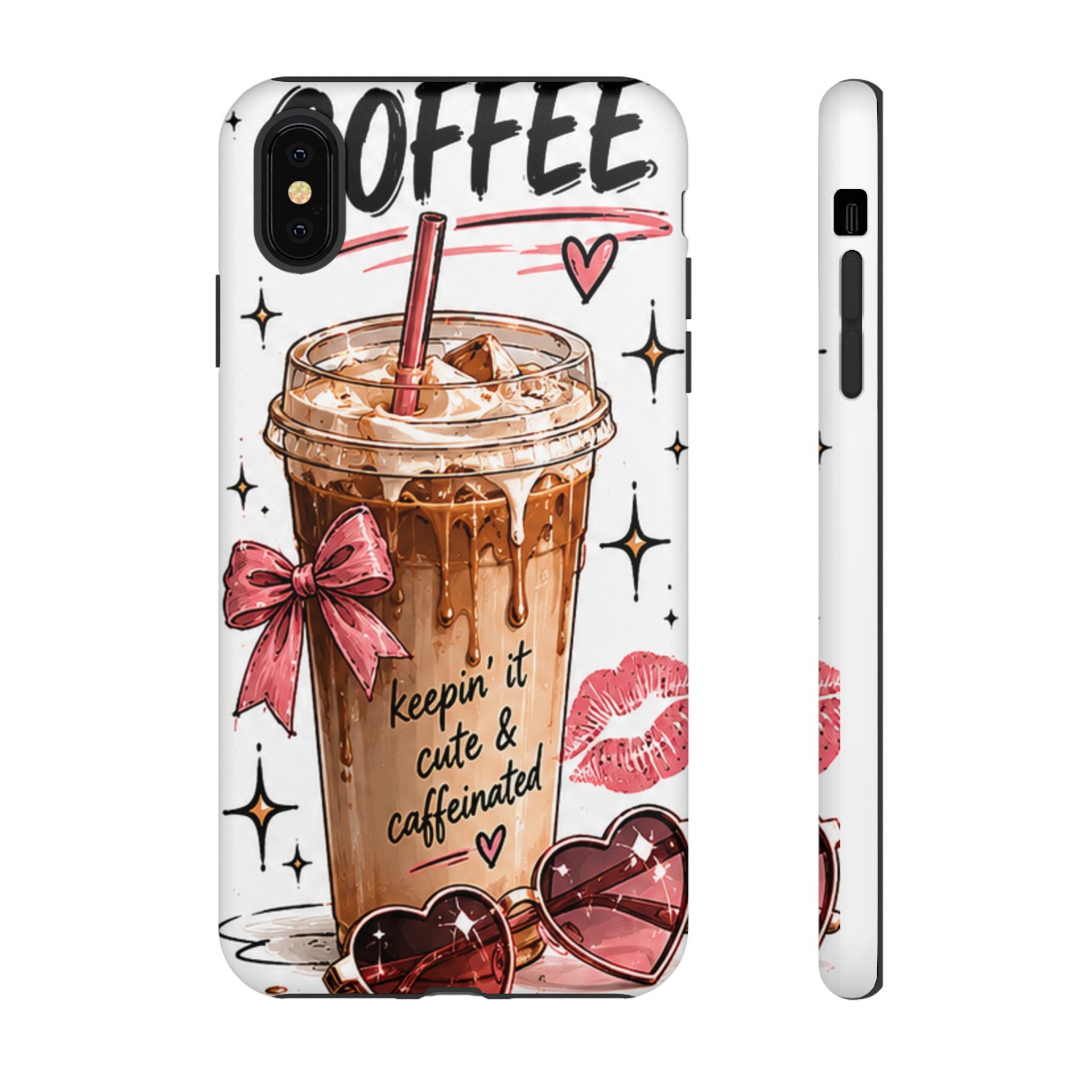 Phone Case — "Keepin' It Cute & Caffeinated" Iced Coffee Design