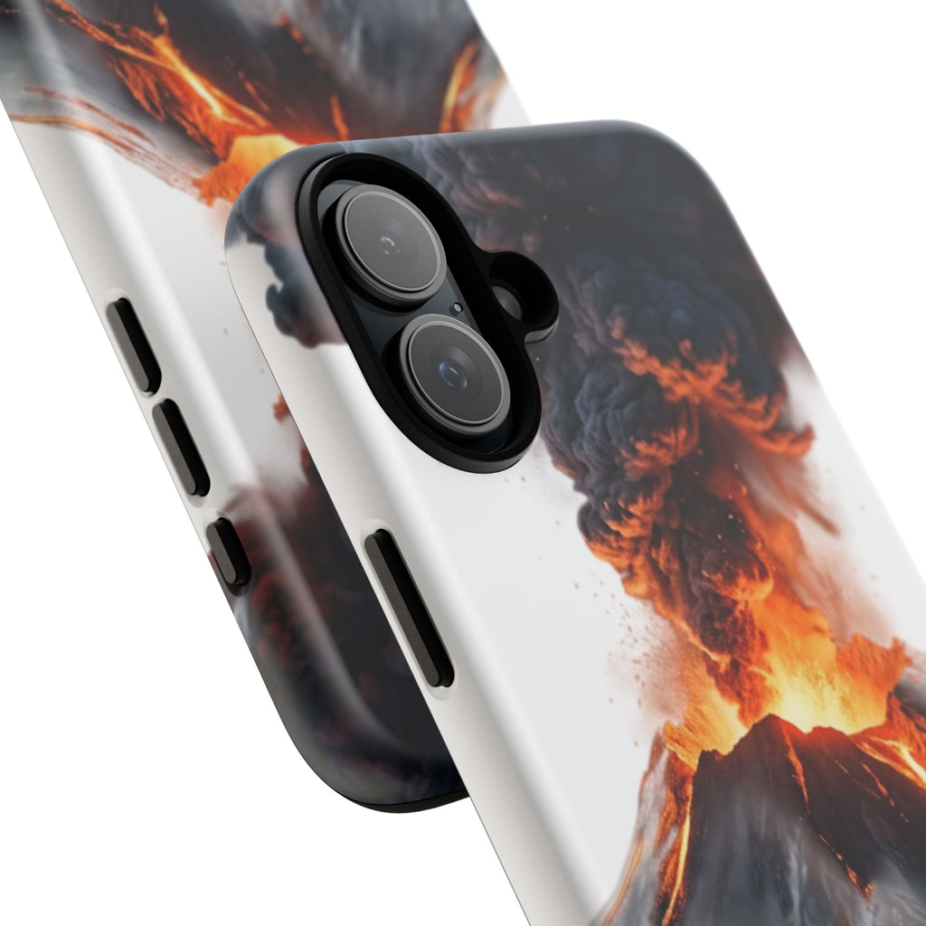 Volcano Eruption Tough Phone Case — Fiery Lava Protective Cover
