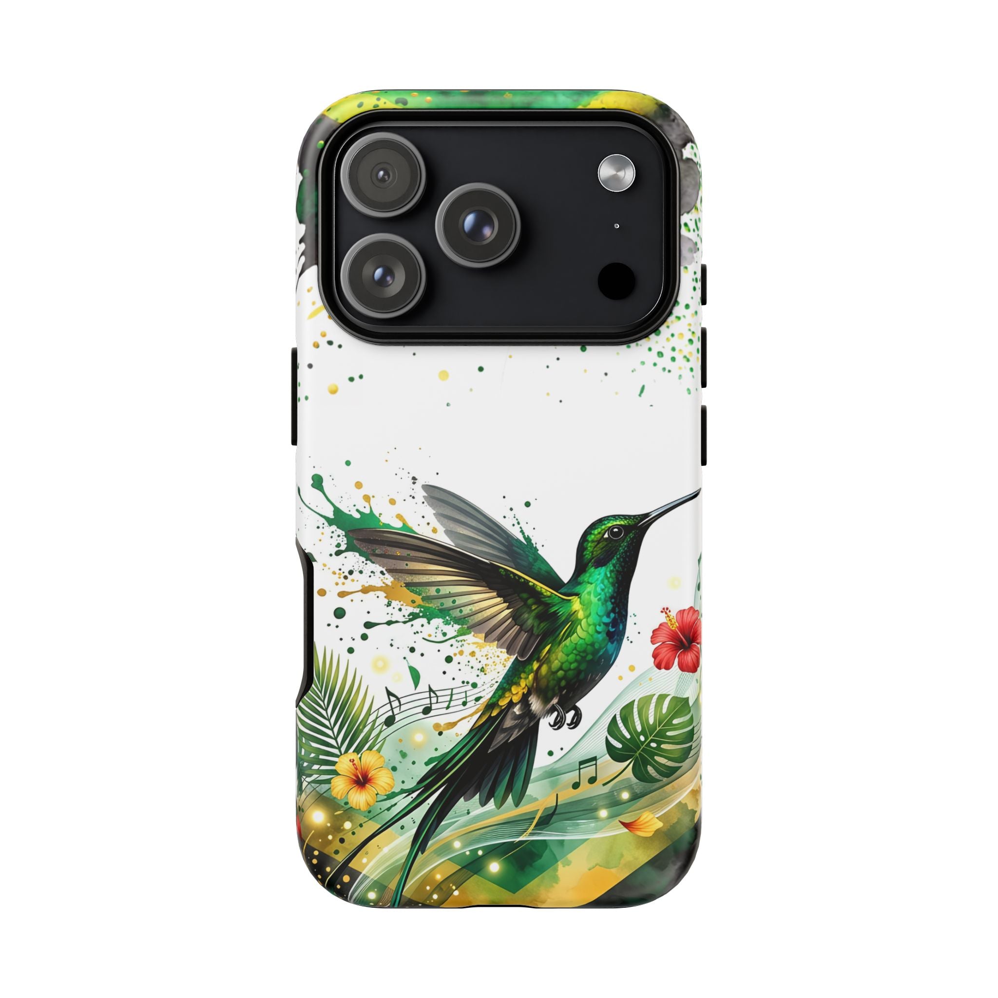 Hummingbird Jamaica Tough Phone Case – Tropical Floral Protective Cover