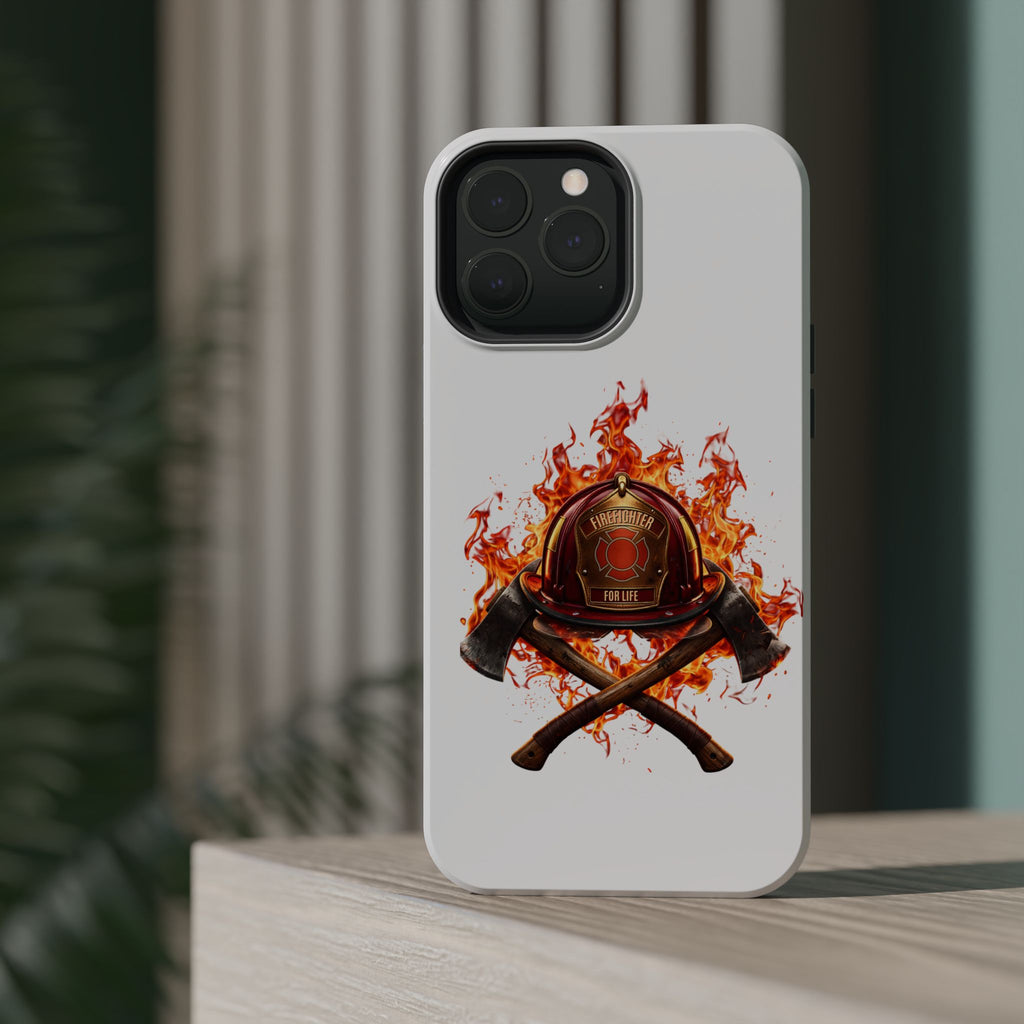Firefighter Helmet Flames Phone Case — Station 117 Magnetic Impact-Resistant Case