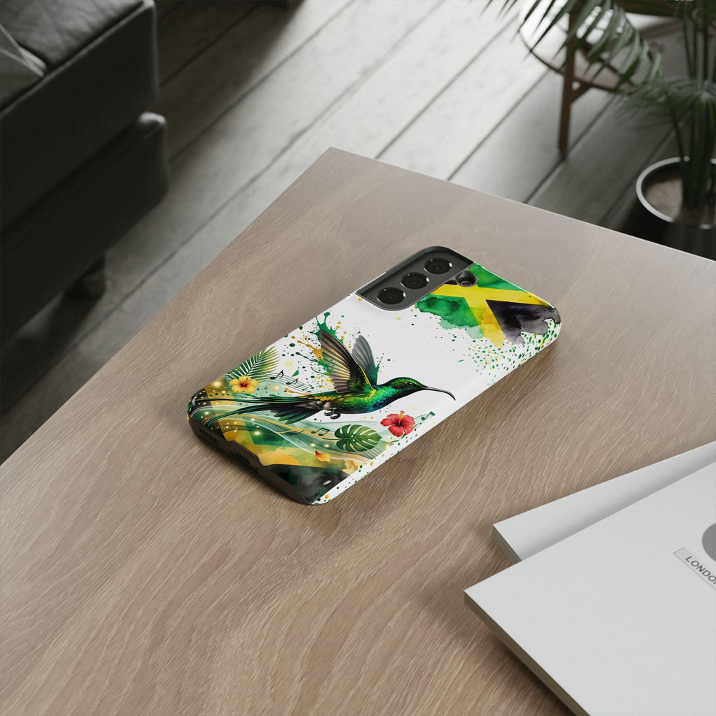 Hummingbird Jamaica Tough Phone Case – Tropical Floral Protective Cover