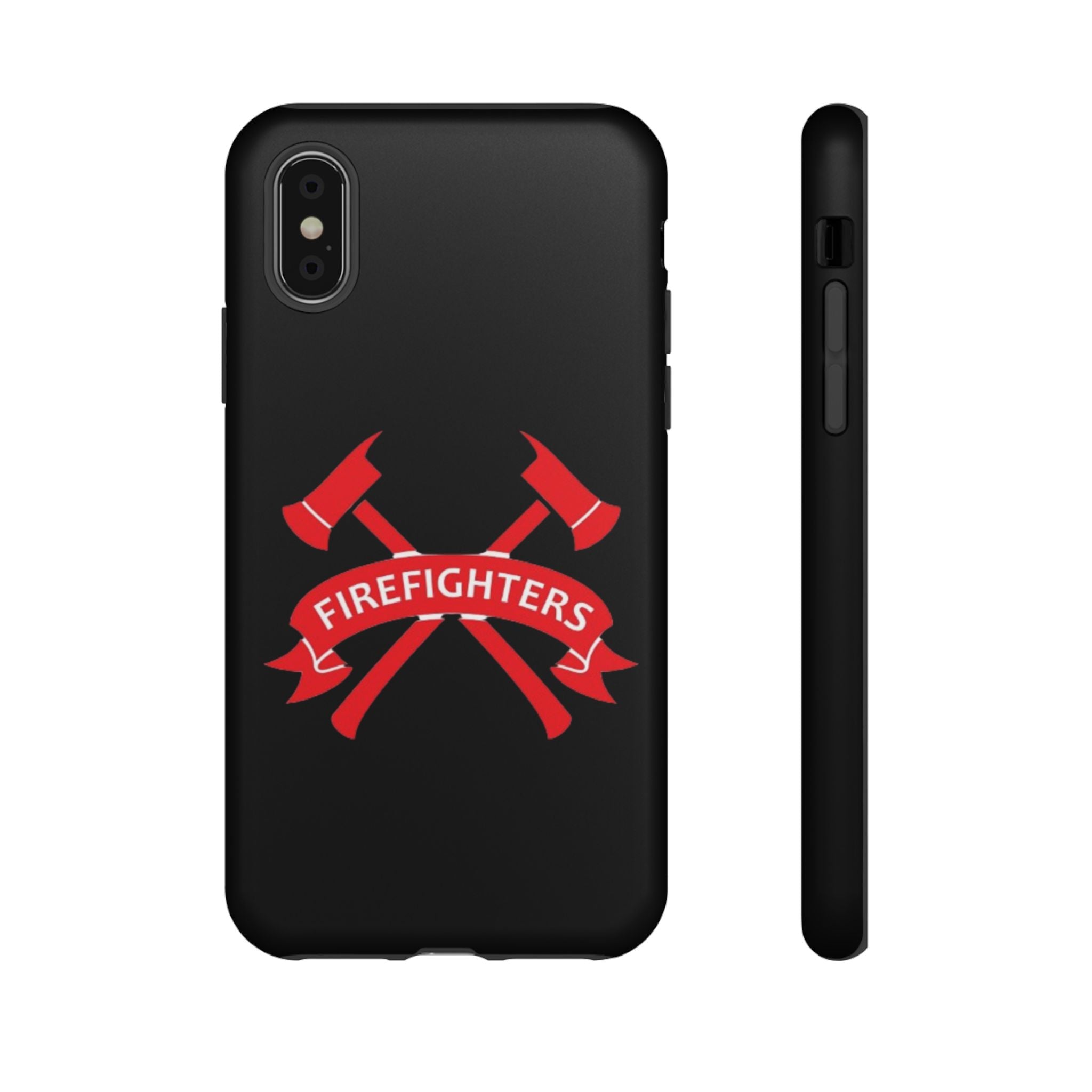 Firefighters Tough Phone Case — Red Crossed Axes Design