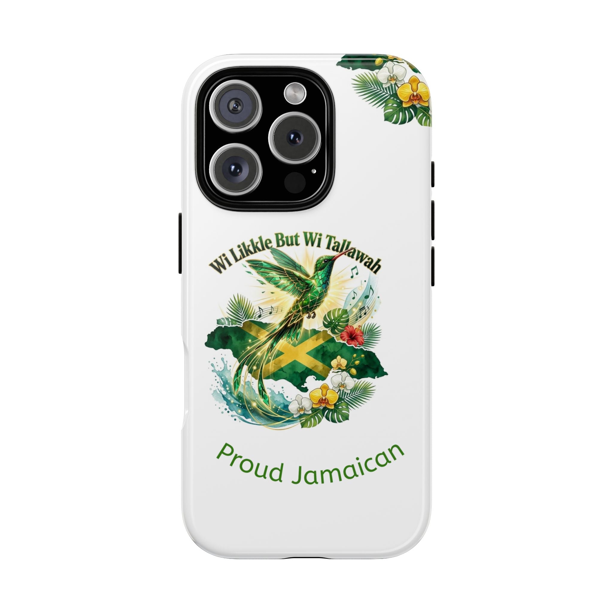 Jamaica Hummingbird Phone Case — “Wi Likkle But Wi Tallawah” Tropical Protective Cover
