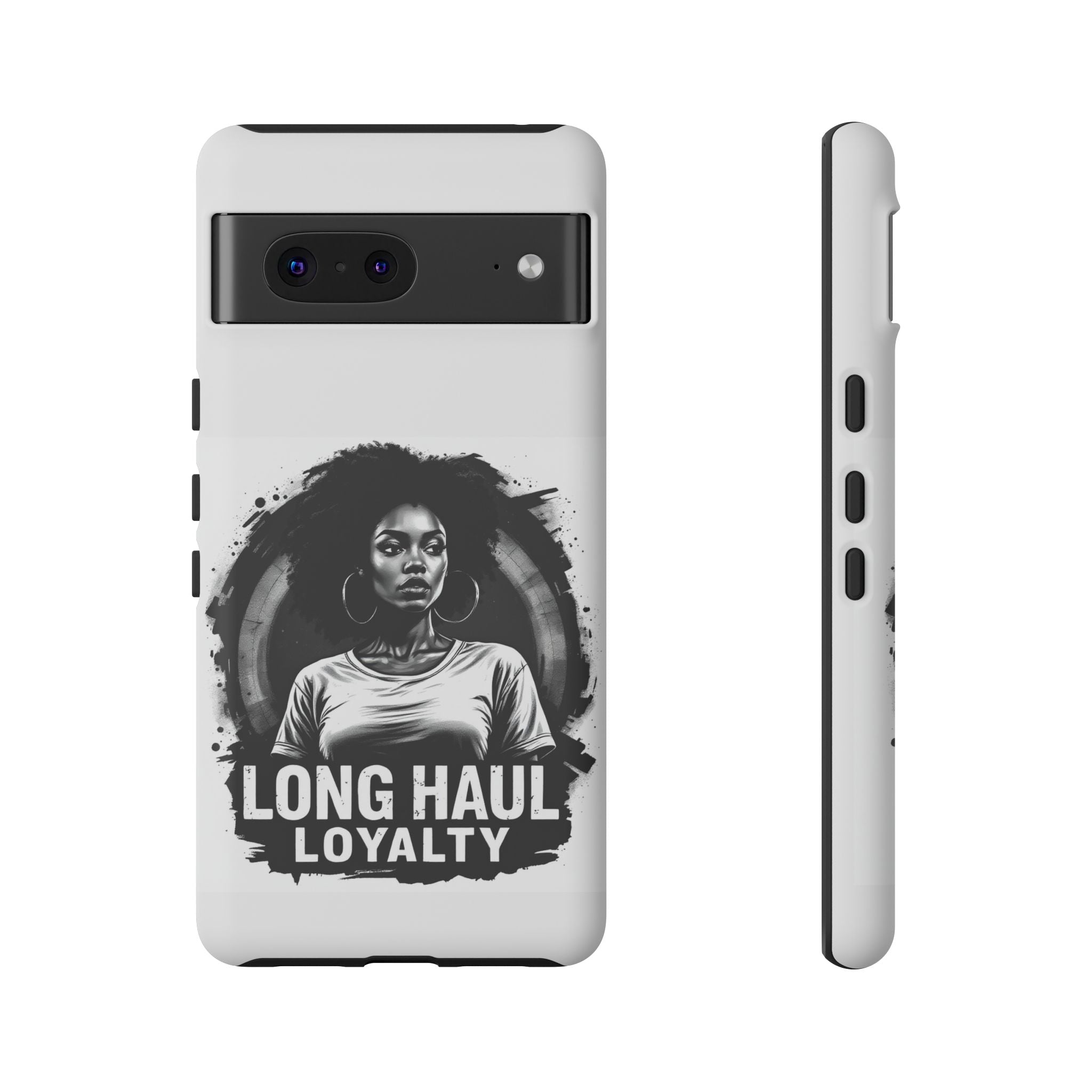 Phone Case — "Long Haul Loyalty" Black & White Portrait Protective Case