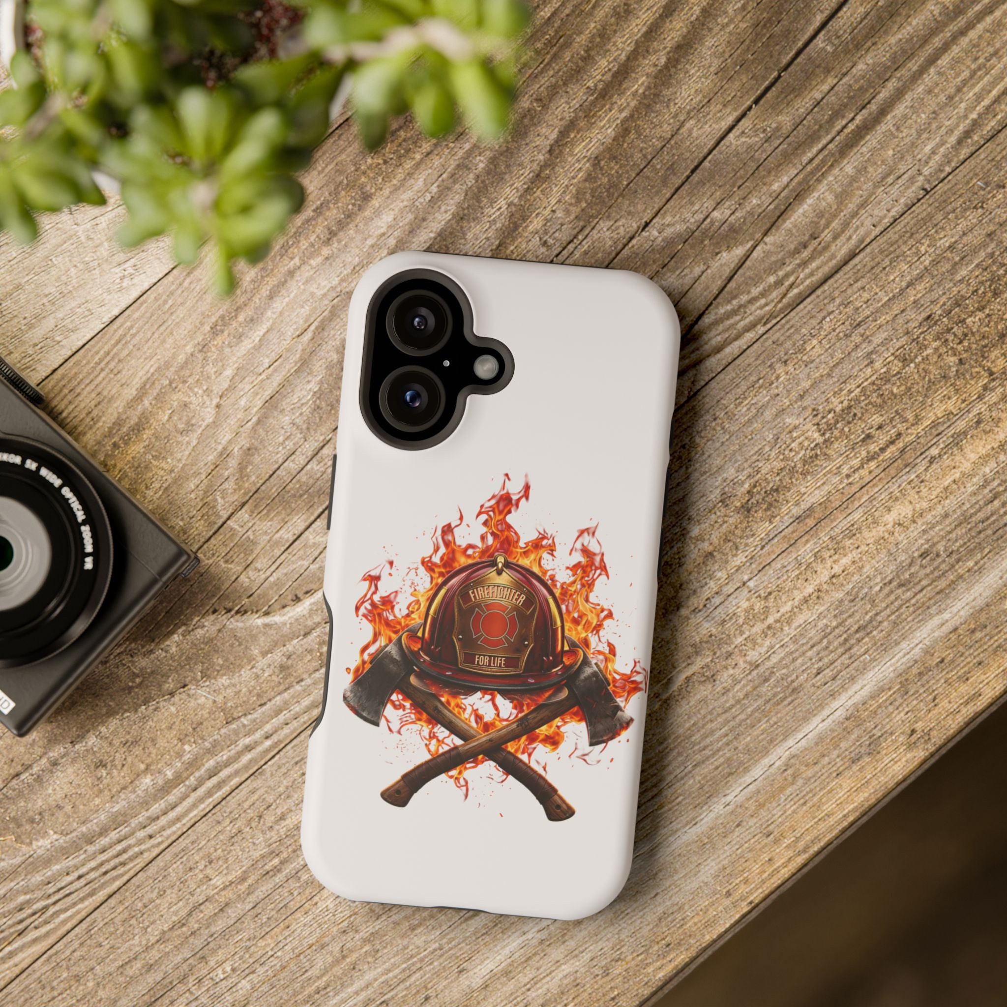 Firefighter Helmet Flames Phone Case — Station 117 Magnetic Impact-Resistant Case