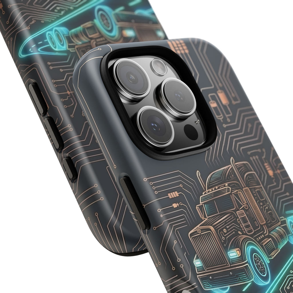 Truck Driver Gamer Phone Case — “Real Life. No Pause Button.”