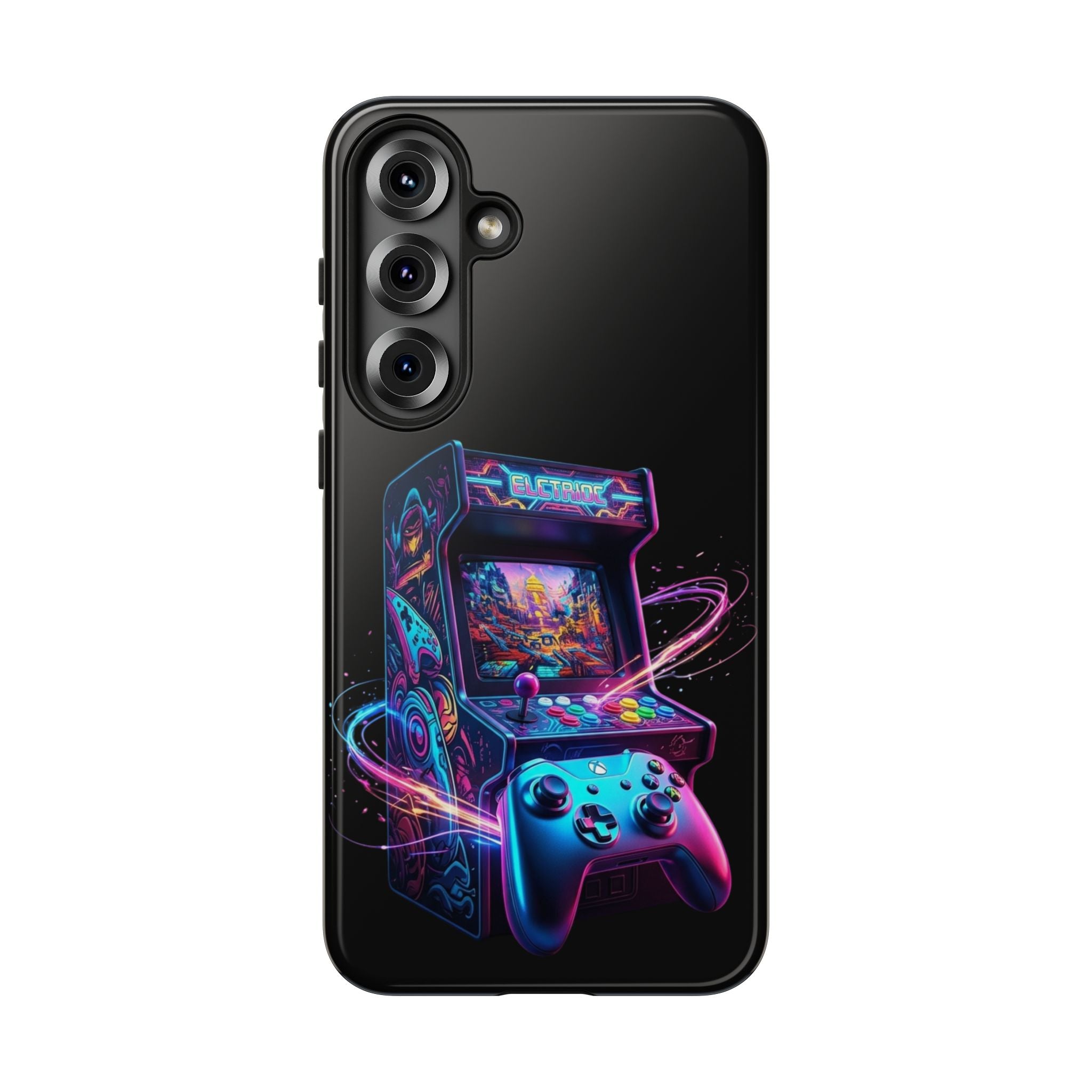 Retro Arcade Phone Case — Neon Gaming Controller Design
