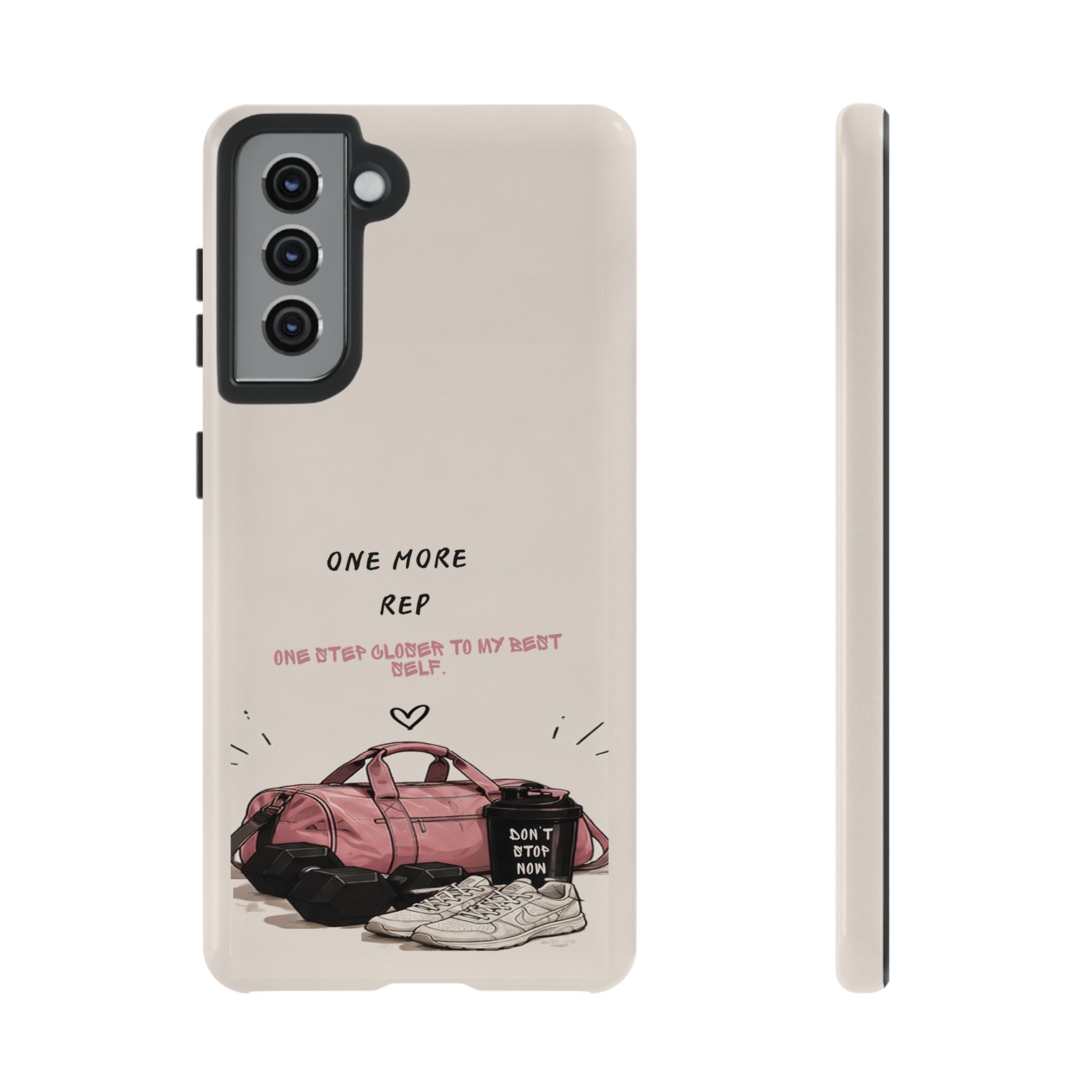 Gym Phone Case — "One More Rep" Workout Duffle & Sneakers Protective Case